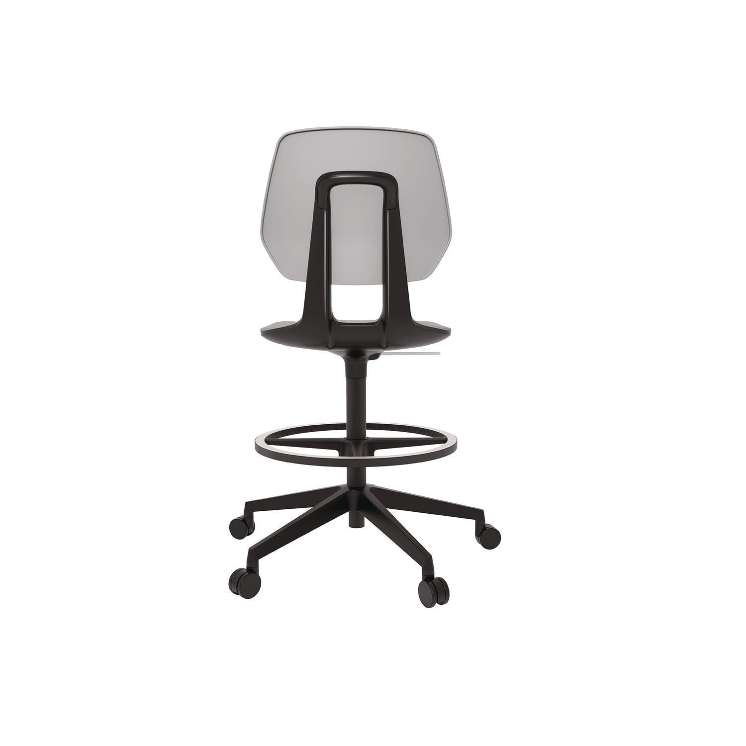 Safco® Commute Extended Height Task Chair, Supports Up to 275 lb, 18.25" to 22.25" Seat Height, Gray/Black