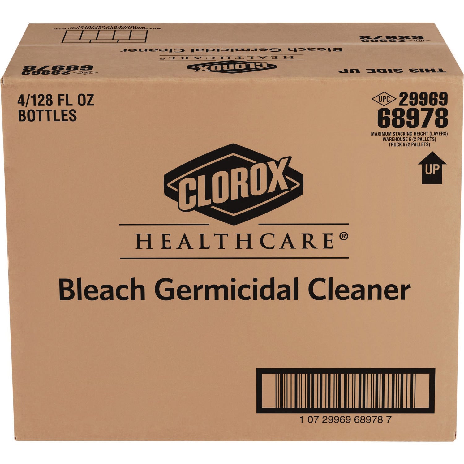 Clorox Healthcare® Bleach Germicidal Cleaner, 128 Oz Refill Bottle, 4/carton