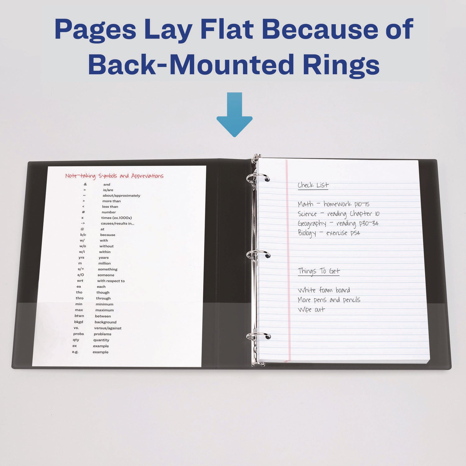 Avery® Showcase Economy View Binders with Slant Rings, 3 Rings, 1.5" Capacity, 11 x 8.5, Black