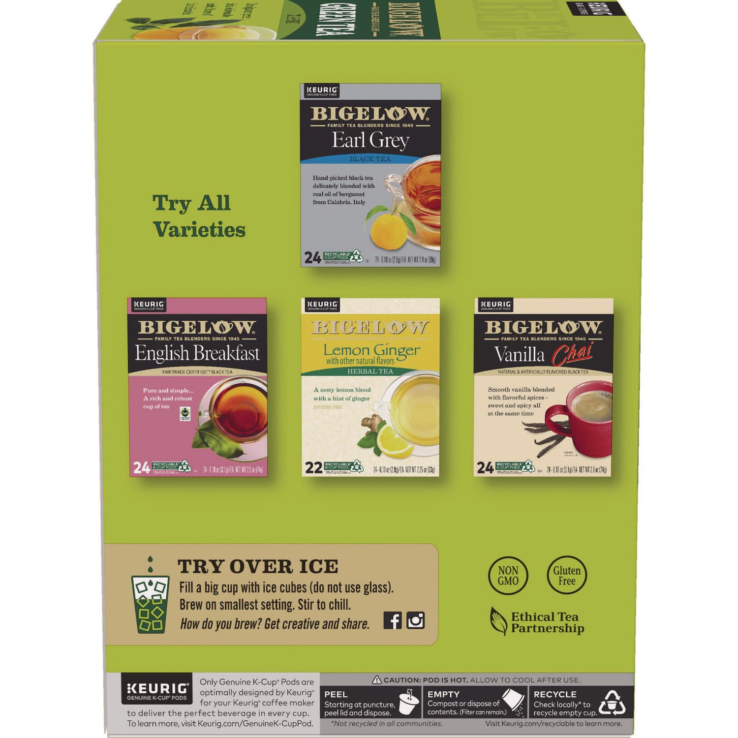 Bigelow® Green Tea K-Cup Pack, 24/box