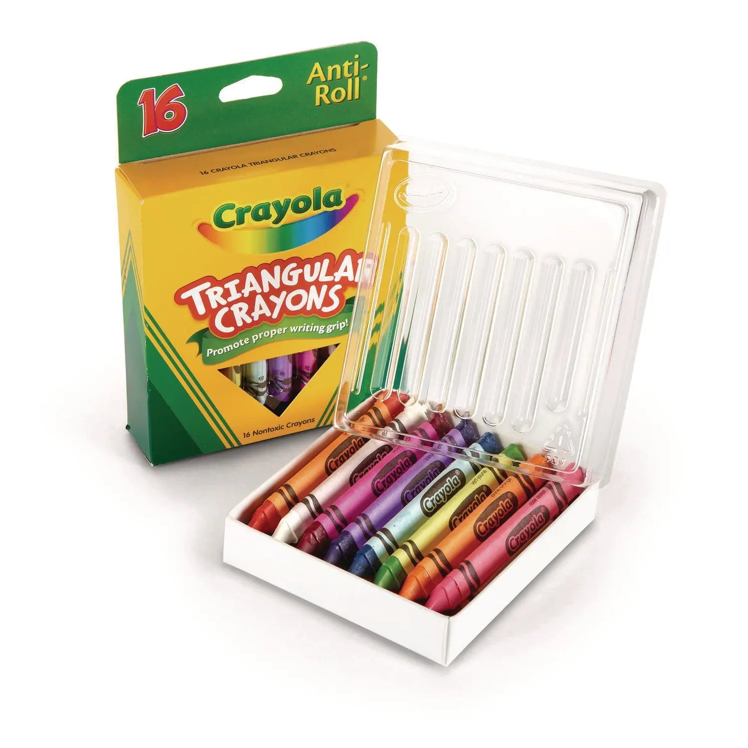 16-Color Triangular Crayons, Assorted, 16/Box Crayola® Flipcost