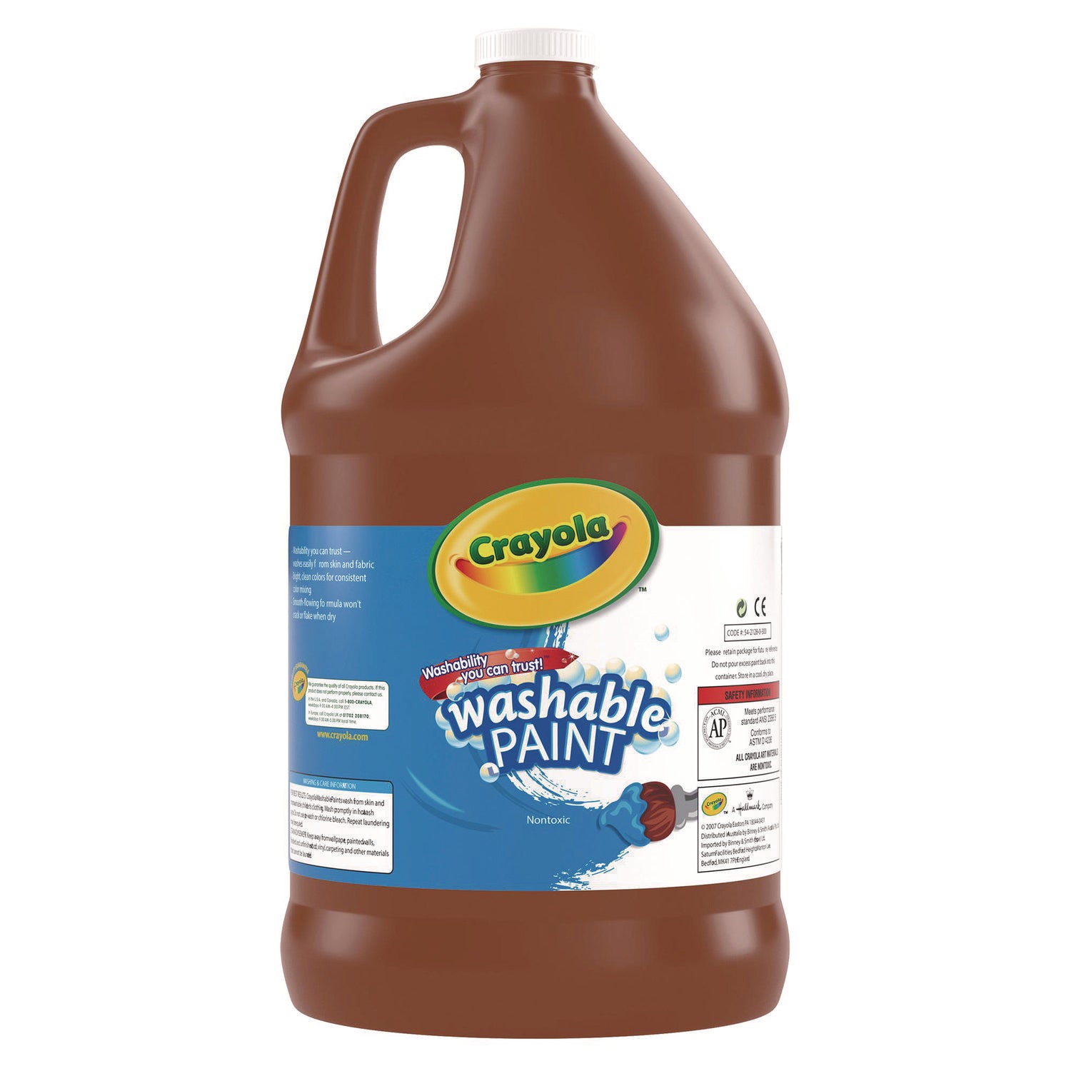 Crayola® Washable Paint, Brown, 1 Gal Bottle