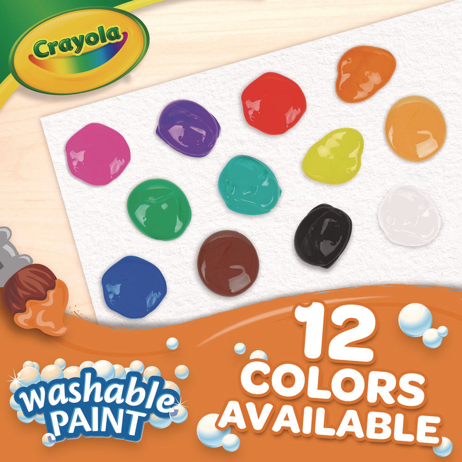 Crayola® Artista Ii Washable Tempera Paint, Brown, 16 Oz Bottle