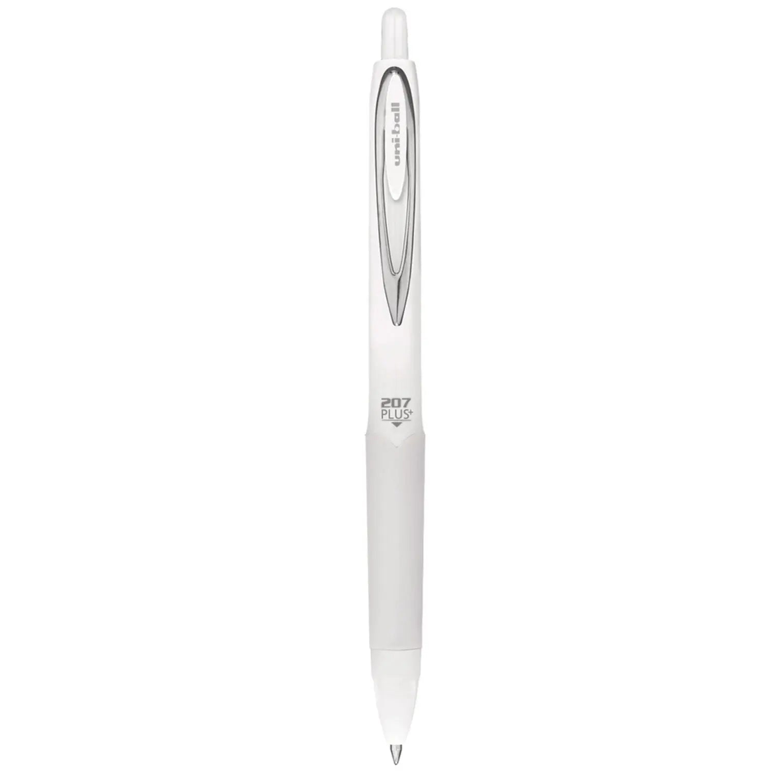 207 Plus+ Gel Pen, Retractable, Medium 0.7 mm, Black Ink, White Barrel, 4/Pack uniball® Flipcost