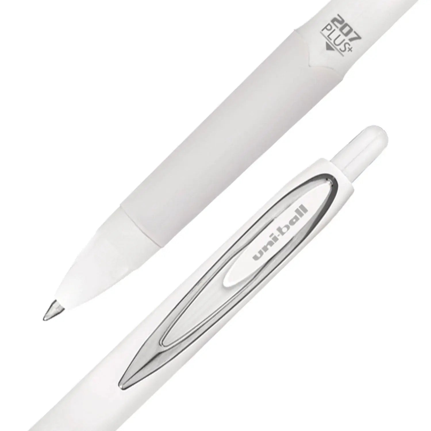 207 Plus+ Gel Pen, Retractable, Medium 0.7 mm, Black Ink, White Barrel, 4/Pack uniball® Flipcost