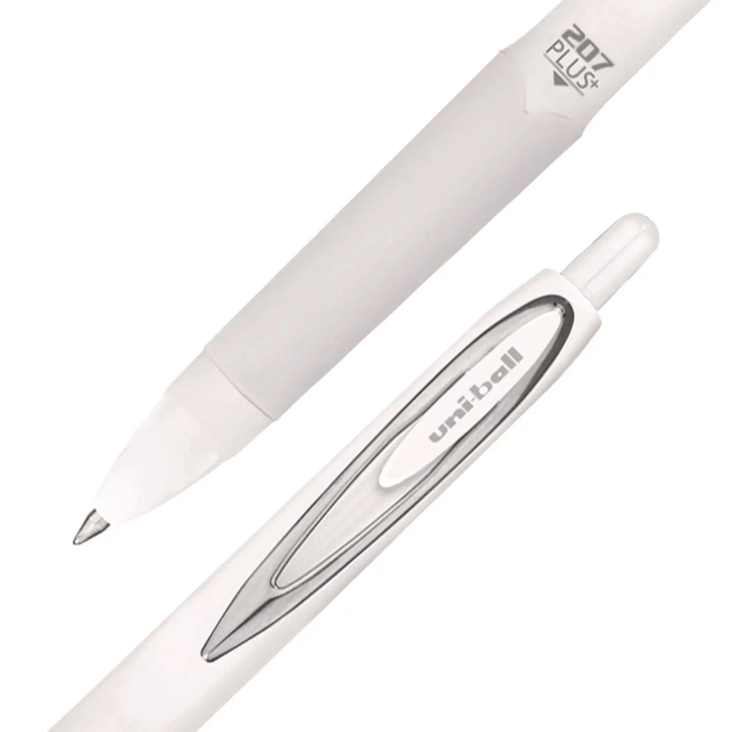 207 Plus+ Gel Pen, Retractable, Medium 0.7 mm, Black Ink, White Barrel, Dozen uniball® Flipcost