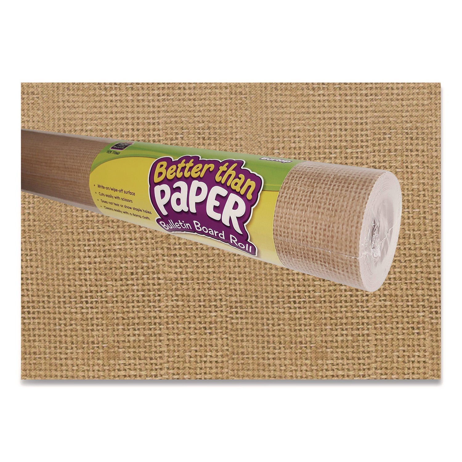 Teacher Created Resources Better Than Paper Bulletin Board Roll, 4 Ft X 12 Ft, Burlap