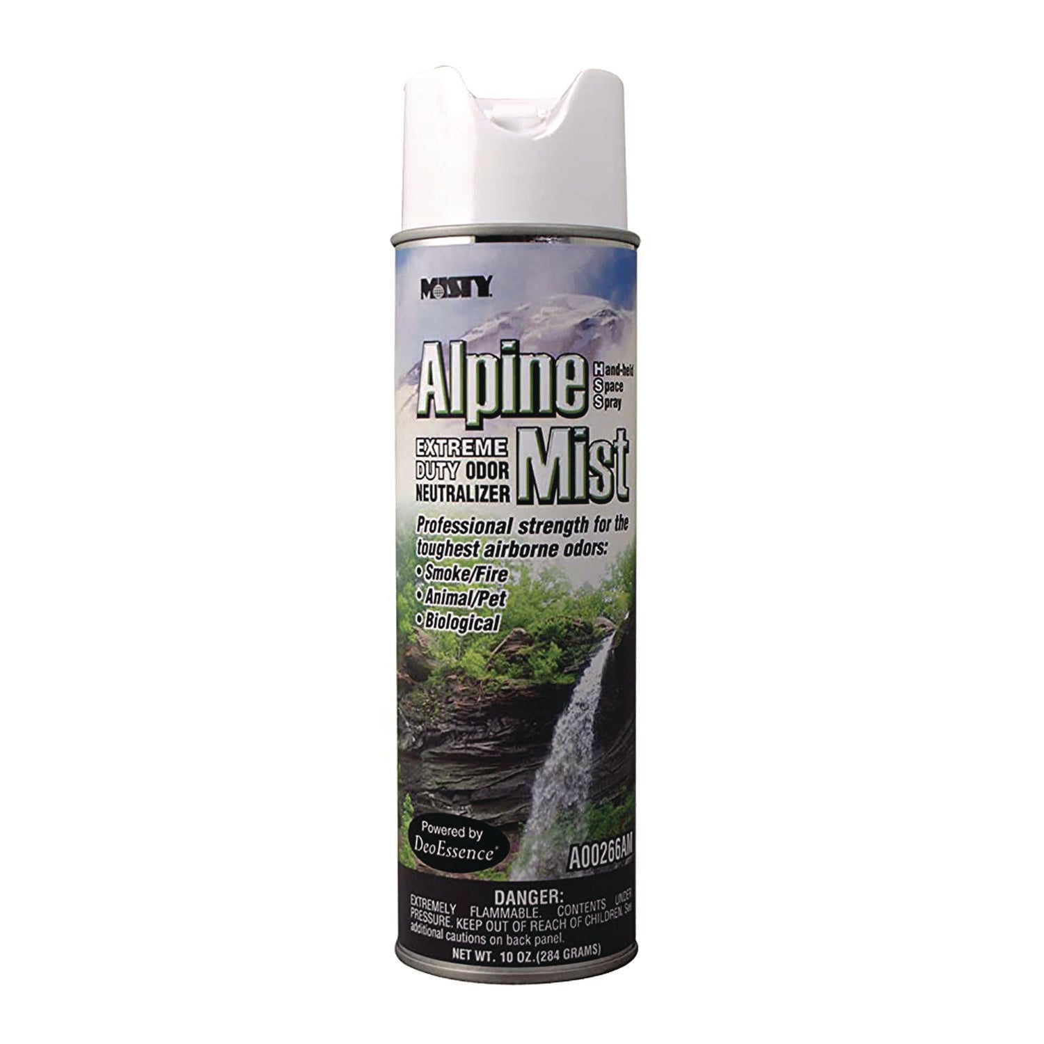 Misty® Hand-Held Odor Neutralizer, Alpine Mist, 10 Oz Aerosol Spray, 12/carton