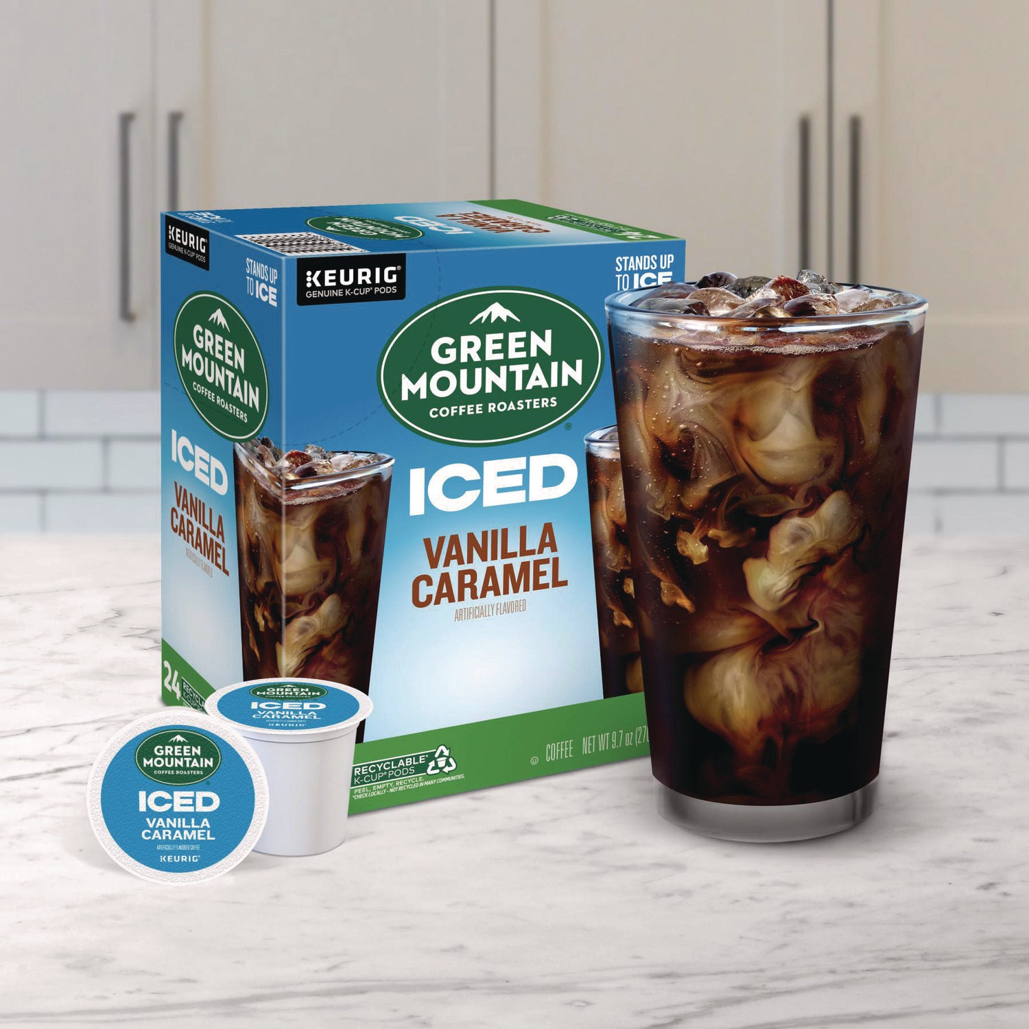 Green Mountain Coffee® Vanilla Caramel Brew Over Ice Coffee K-Cups, 24/box