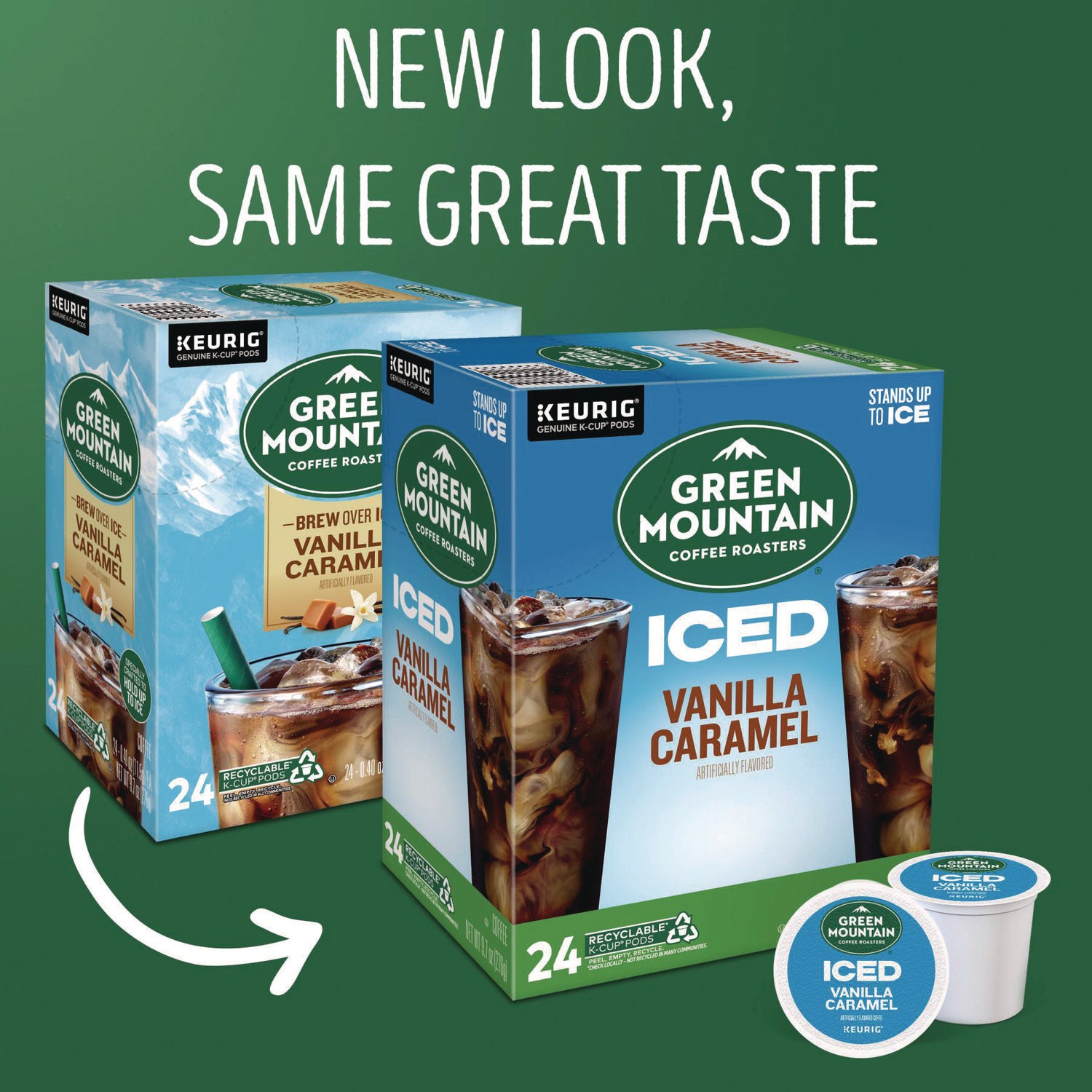 Green Mountain Coffee® Vanilla Caramel Brew Over Ice Coffee K-Cups, 24/box