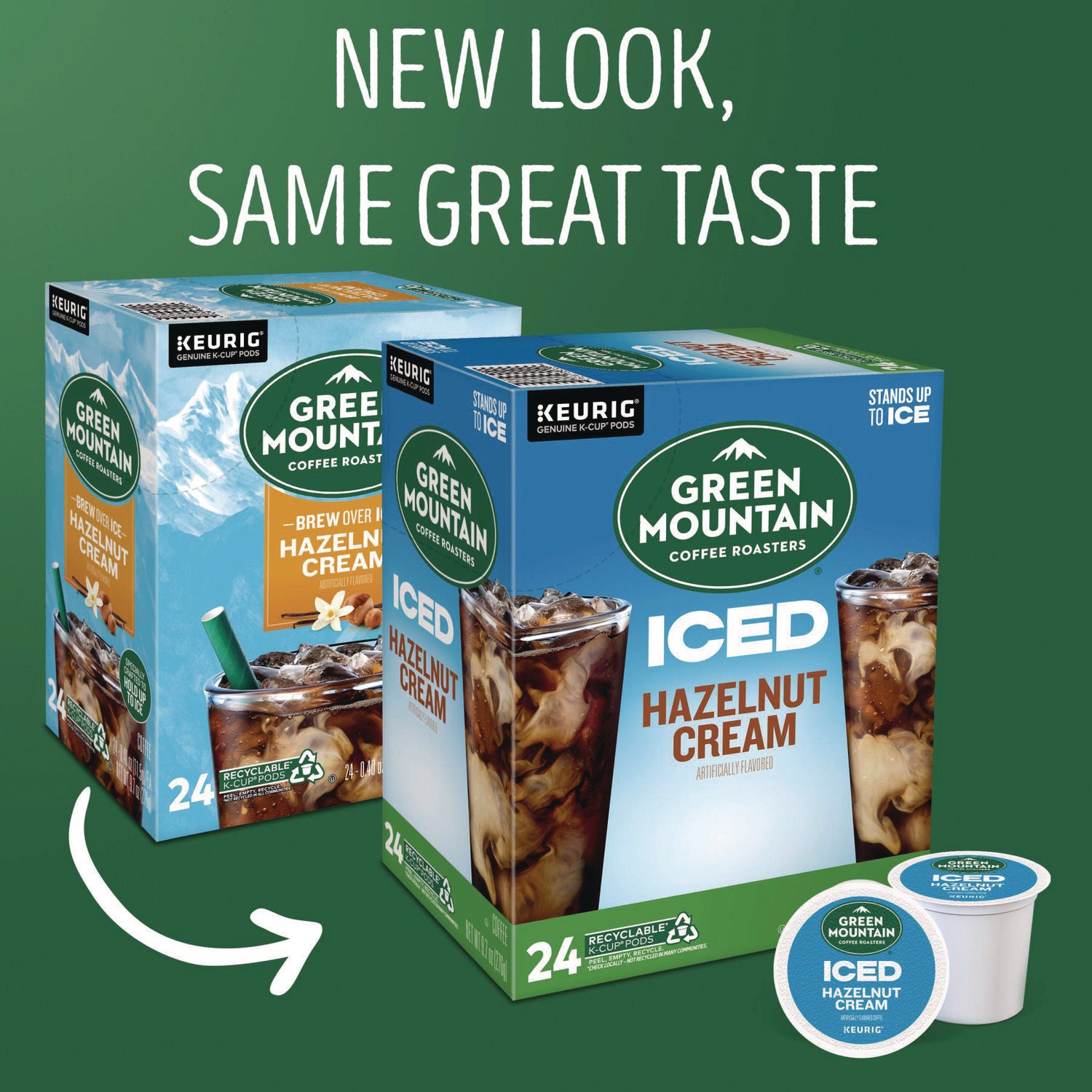 Green Mountain Coffee® Hazelnut Cream Brew Over Ice Coffee K-Cups, 24/box