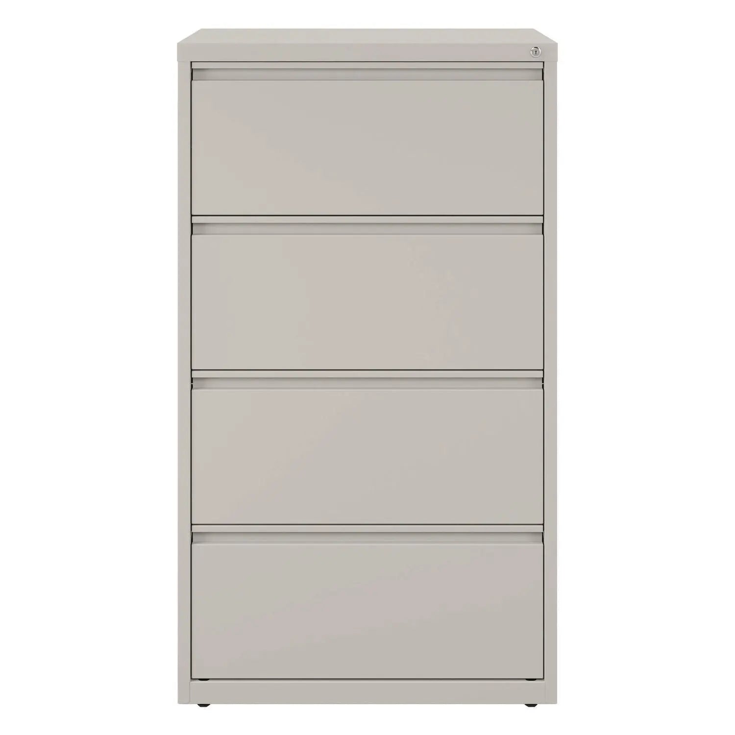Lateral File, 4 Legal/Letter-Size File Drawers, Light Gray, 30" x 18.62" x 52.5" Alera® Flipcost