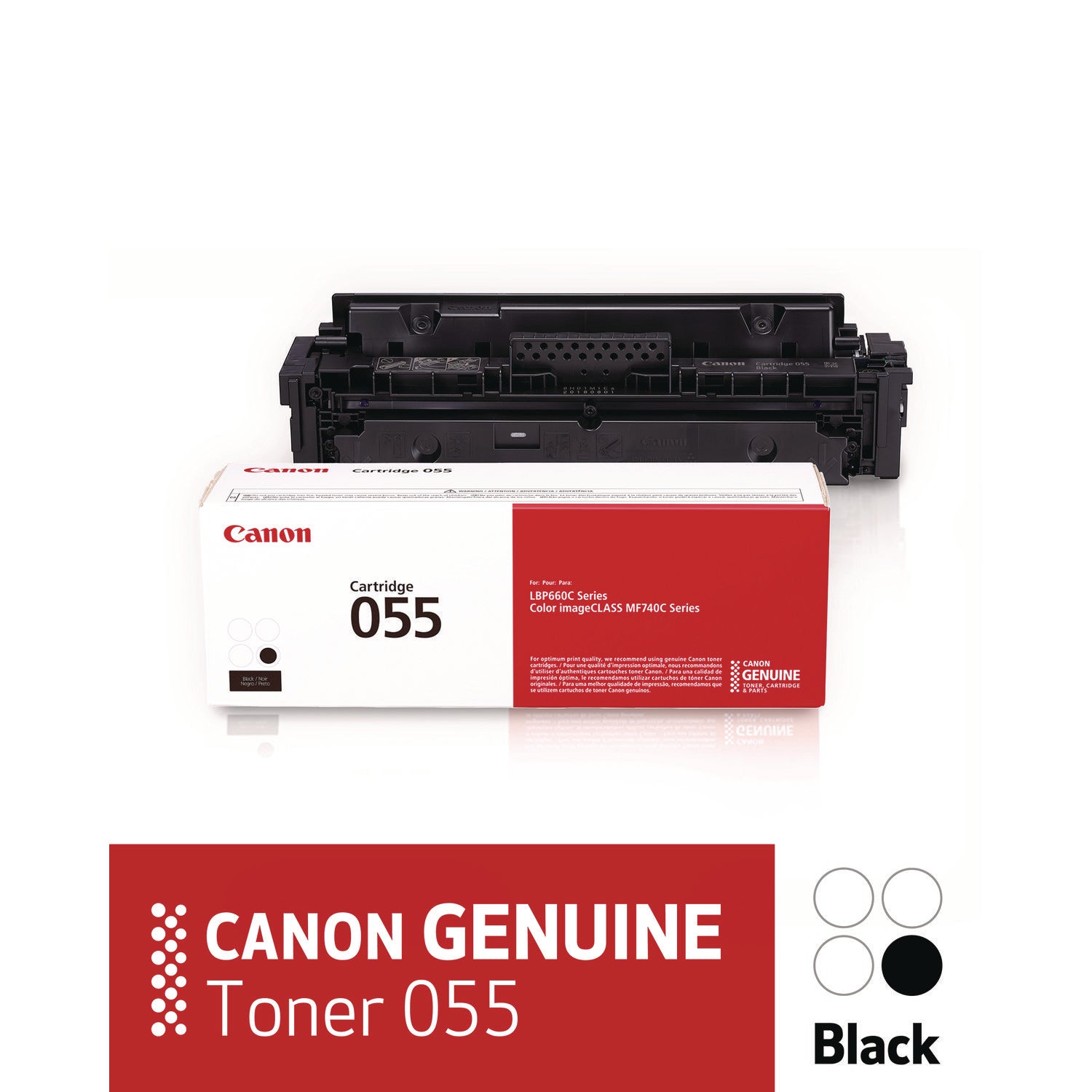Canon® 3016c001 (055) Toner, 2,300 Page-Yield, Black