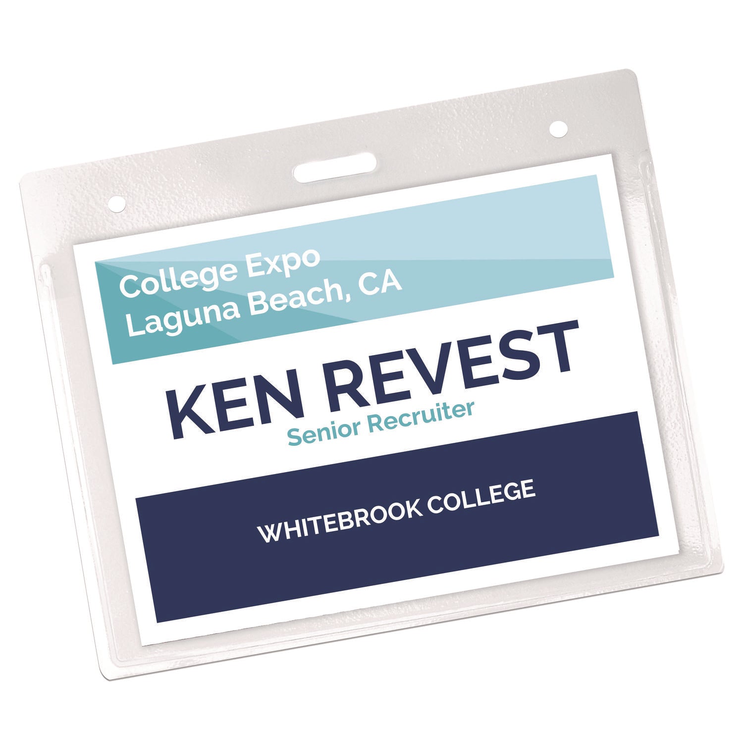 Avery® Secure Top Heavy-Duty Badge Holders, Horizontal, 4w X 3h, Clear, 25/pack