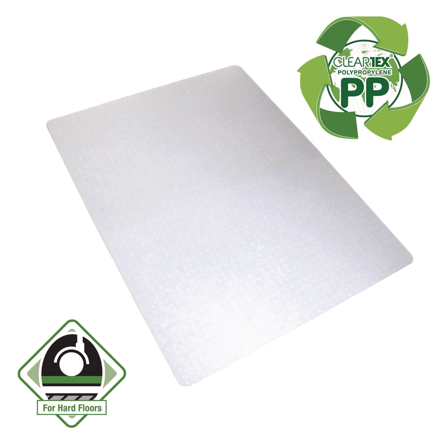 Floortex® Cleartex Polypropylene Chair Mat for Carpets, 29" w x 46" l, Translucent