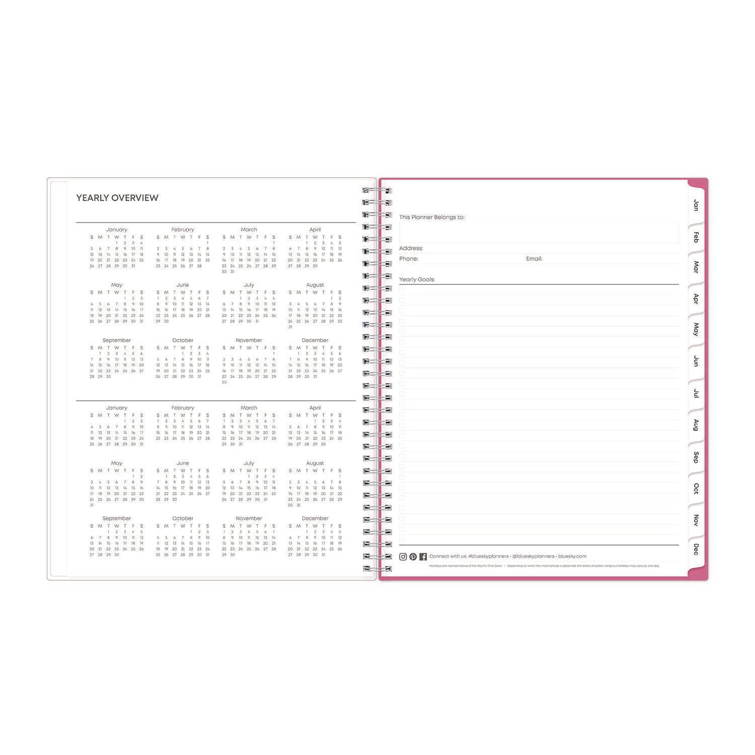 Blue Sky® Breast Cancer Awareness Create-Your-Own Cover Weekly/Monthly Planner, Orchids Artwork, 11 x 8.5, 12-Month (Jan to Dec): 2025