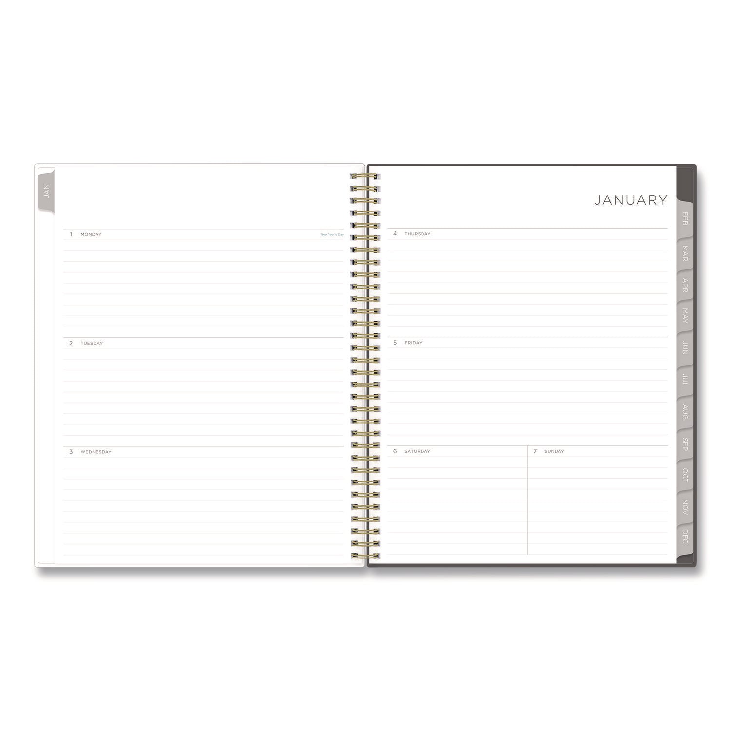 Blue Sky® Kelly Ventura Midnight Garden Weekly/Monthly Planner, Floral Artwork, 11 x 8.5, Multicolor Cover, 12-Month (Jan to Dec): 2025