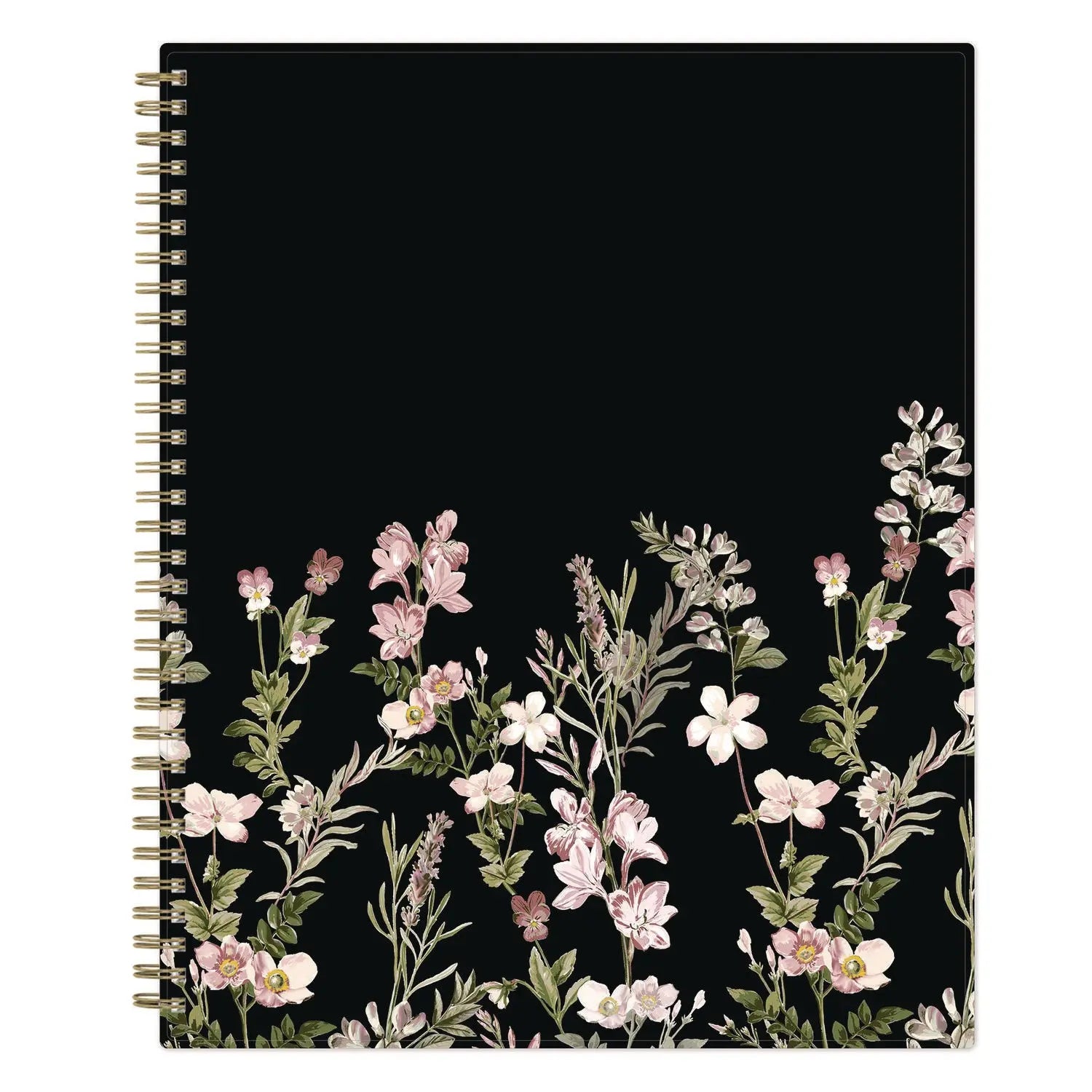 Nevaeh Weekly/Monthly Planner, Floral Artwork, 11 x 8.5, Black/Multicolor Cover, 12-Month (Jan to Dec): 2025 Blue Sky® Flipcost