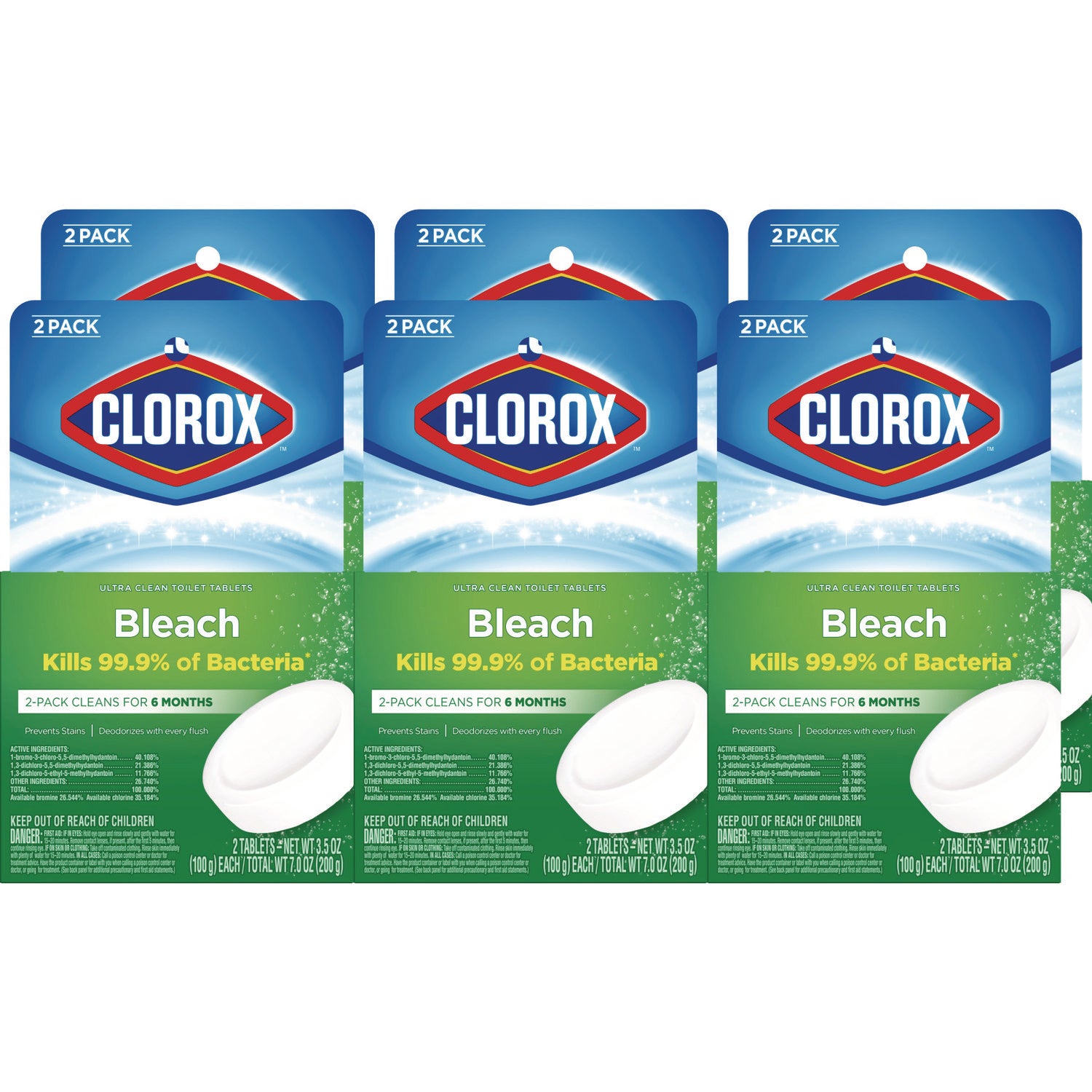 Automatic Toilet Bowl Cleaner, 3.5 oz Tablet, 2/Pack, 6 Packs/Carton