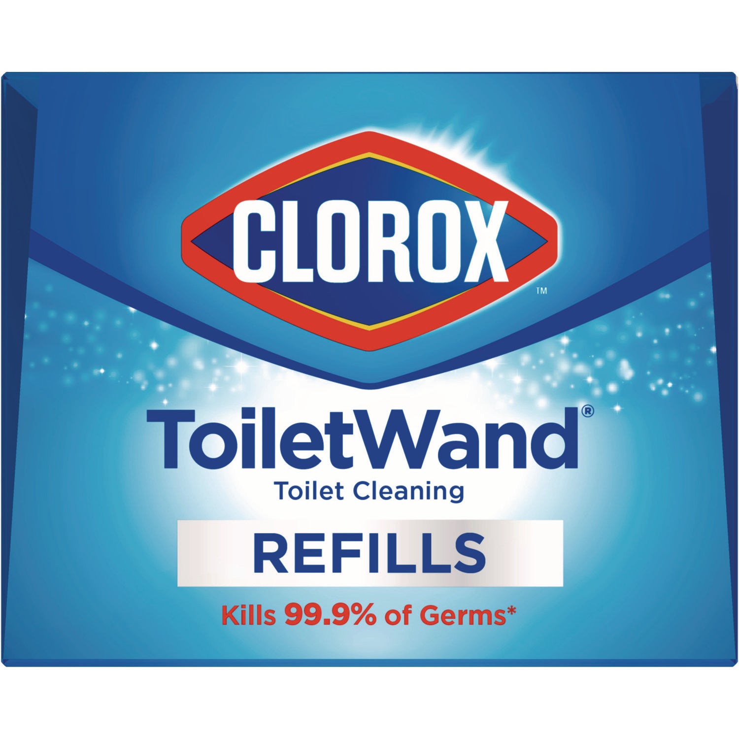 Clorox® Disinfecting Toiletwand Refill Heads, Blue/White, 10/Pack, 6 Packs/Carton