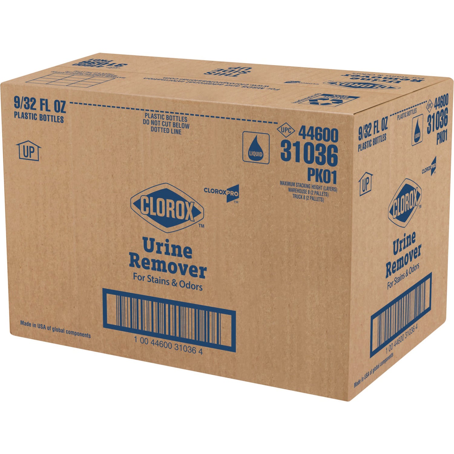 Clorox® CloroxPro Urine Remover for Stains and Odors, 32 oz Spray Bottle, 9/Carton