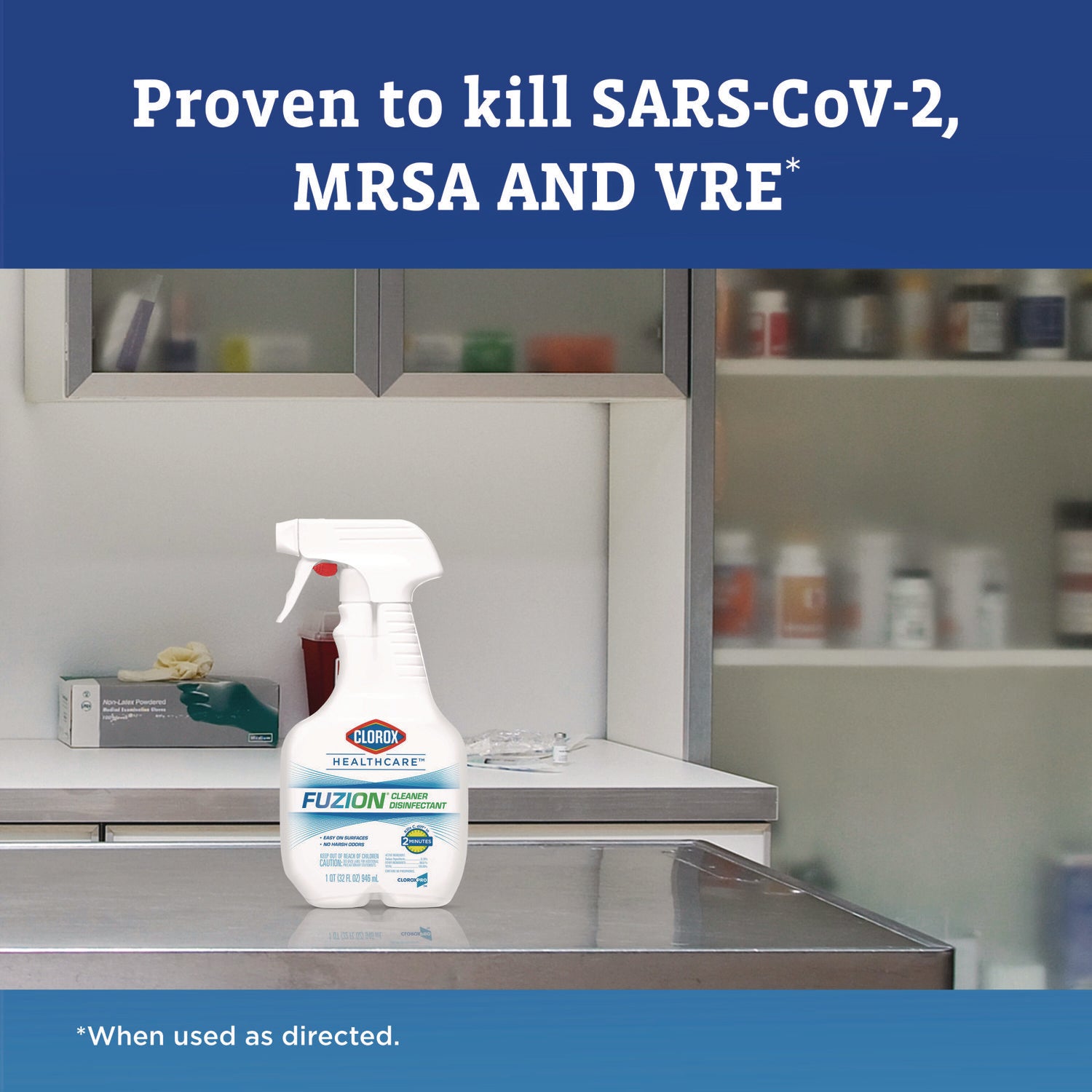 Clorox Healthcare® Fuzion Cleaner Disinfectant, 32 Oz Spray Bottle