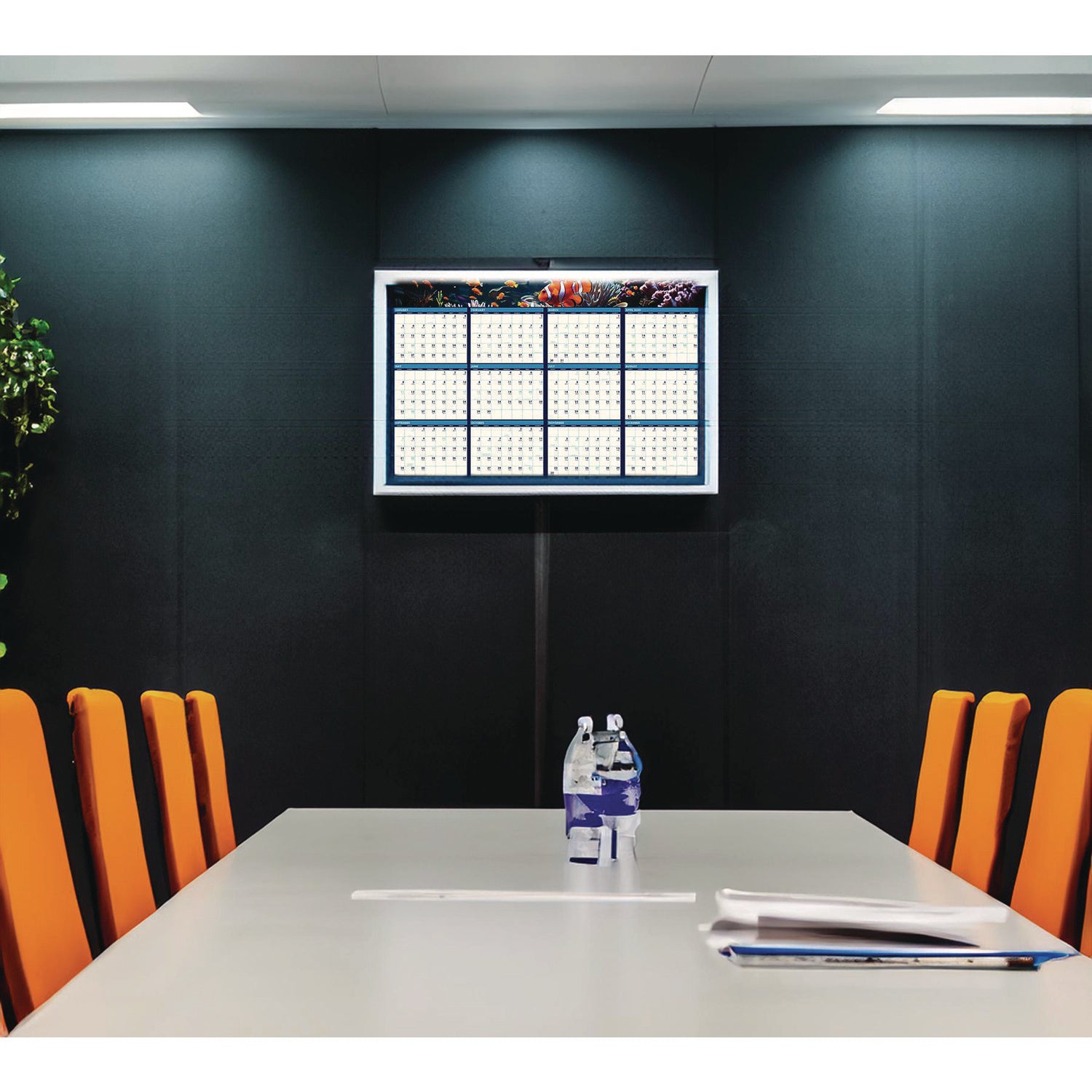 House of Doolittle™ Earthscapes Recycled Reversible/Erasable Yearly Wall Calendar, Sea Life Photos, 24 x 37, White Sheets, 12-Month(Jan-Dec):2025