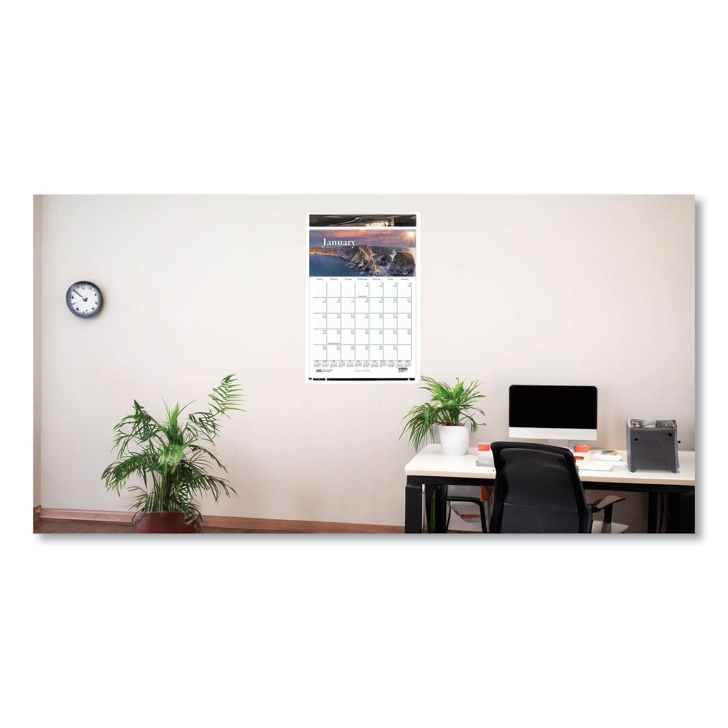 House of Doolittle™ Earthscapes Recycled Monthly Wall Calendar, Scenic Beauty Photography, 12 x 16.5, White Sheets, 12-Month (Jan-Dec): 2025