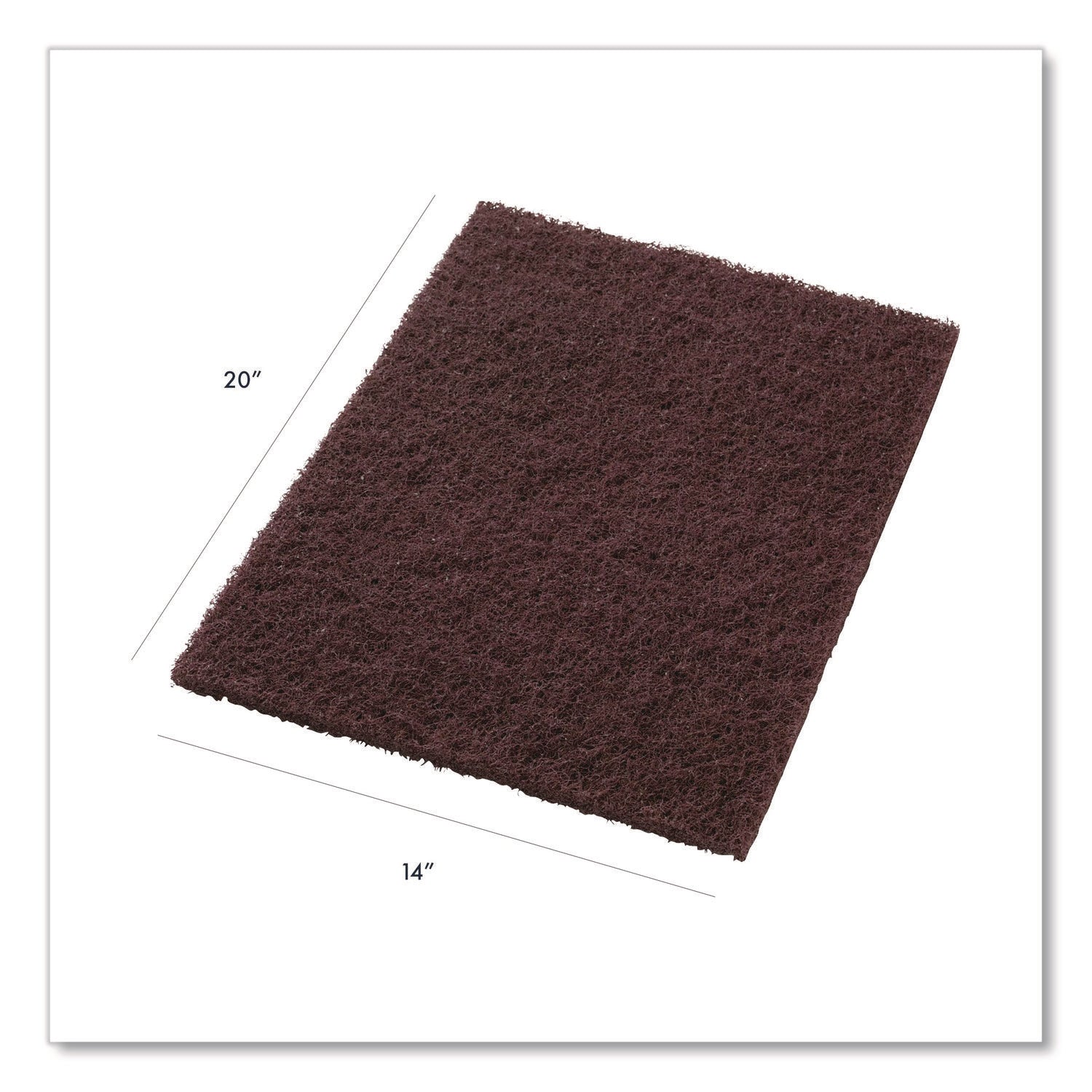 Americo® Dominator Strip Pad, 14 x 20, Burgundy, 5/Carton