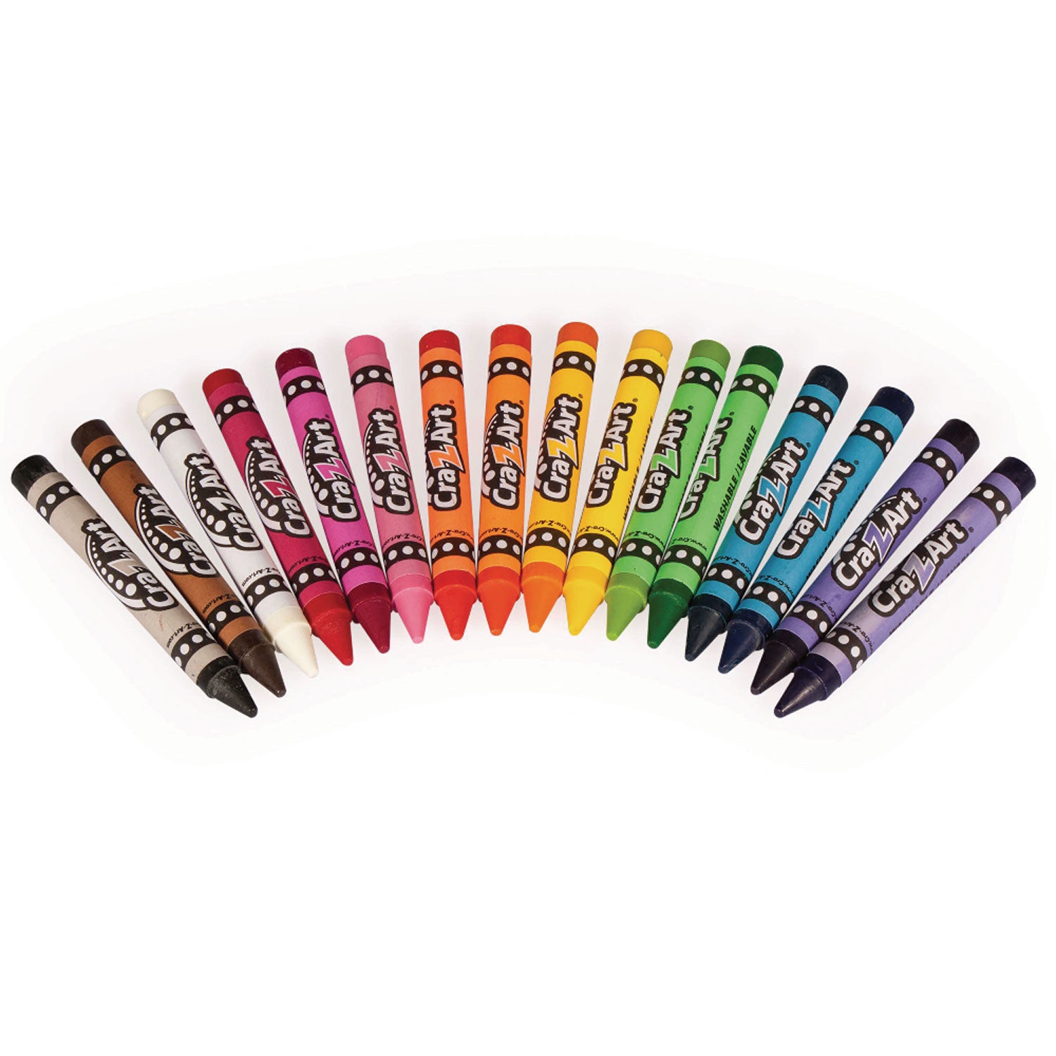 Cra-Z-Art® Washable Jumbo Crayons, 16 Assorted Colors, 16/pack
