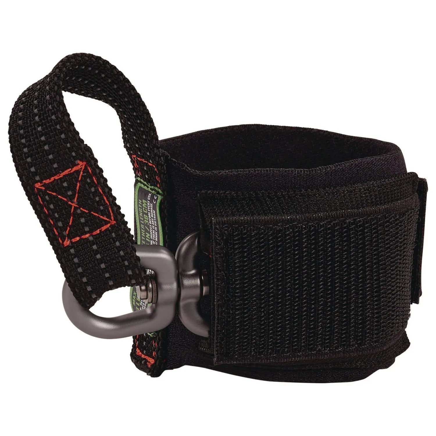 Squids 3122 Pull-On Wrist Tool Lanyard with Carabiner Anchor, 5 lb Max Working Capacity, 7" Long, Black ergodyne® Flipcost