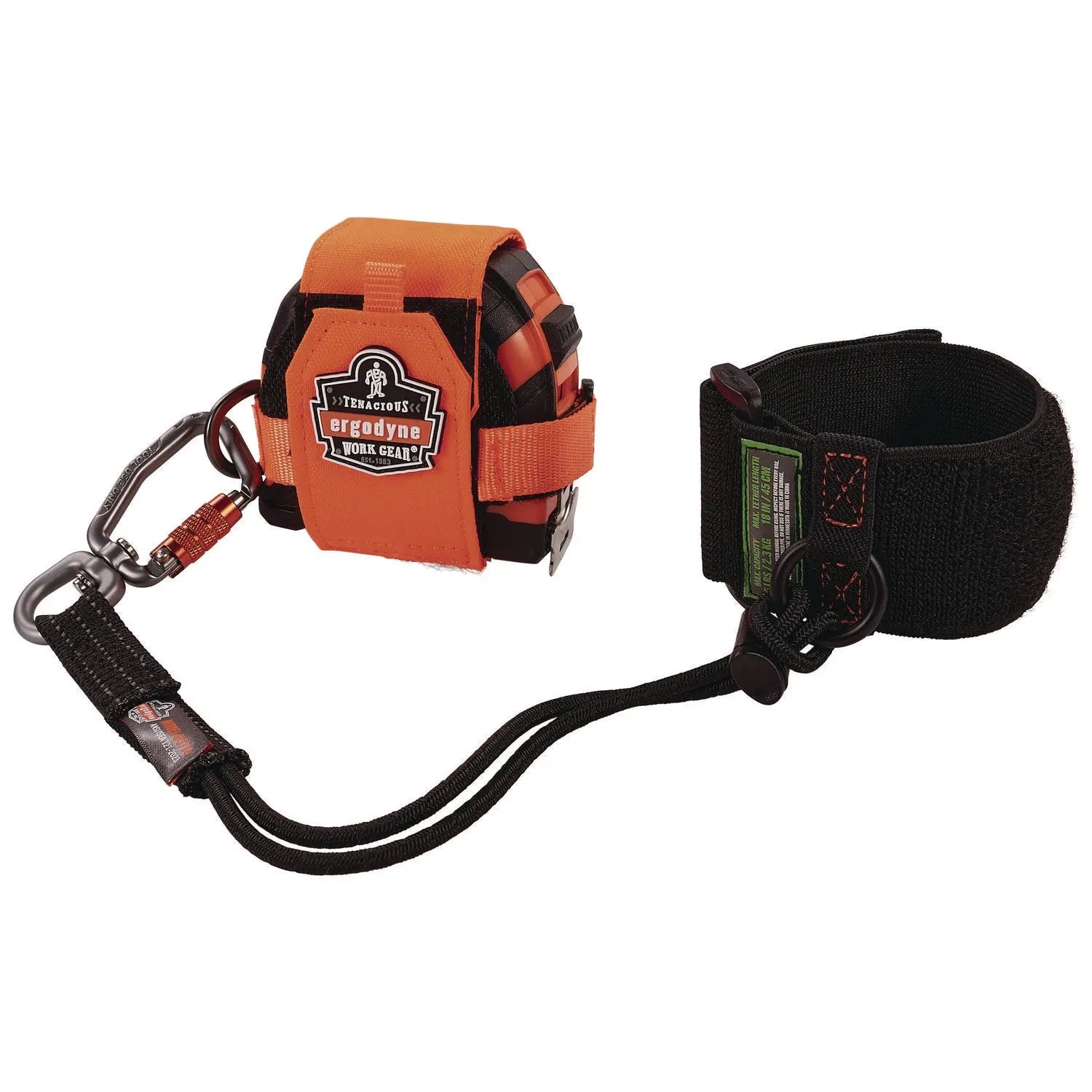 Squids 3123 Tool Wristband with D-Ring Anchor, 5 lb Max Working Capacity, 18" Long, Black ergodyne® Flipcost