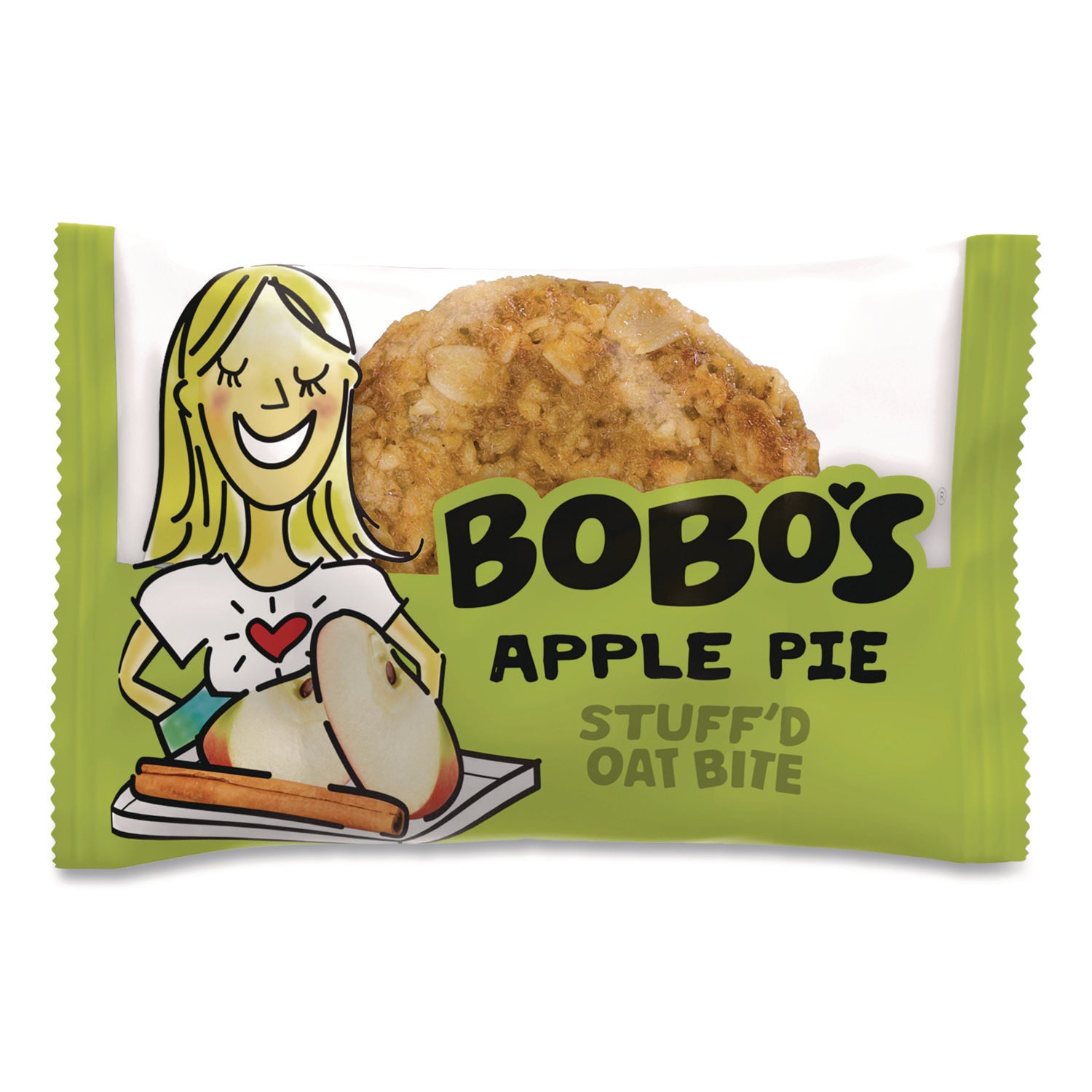 Bobo's Stuff'D Apple Pie Oat Bites, 1.3 oz Bar, 25/Box