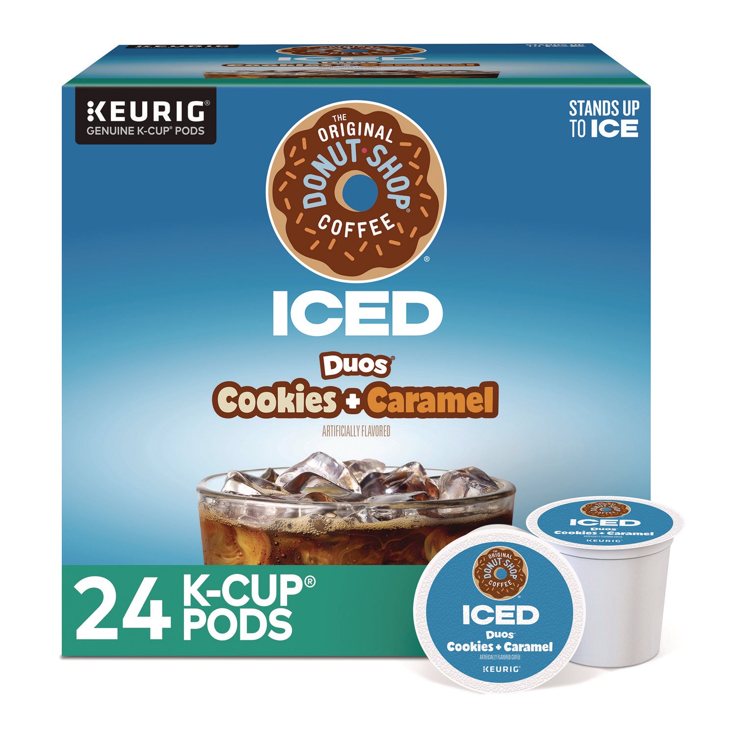 The Original Donut Shop® Iced Duos Cookies + Caramel Iced Coffee K-Cup Pods, 24/Box