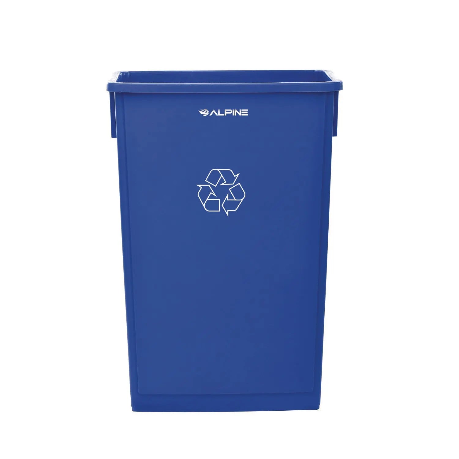 Slim 23 Gallon Recycling Bin, Plastic, Blue Alpine Industries Flipcost