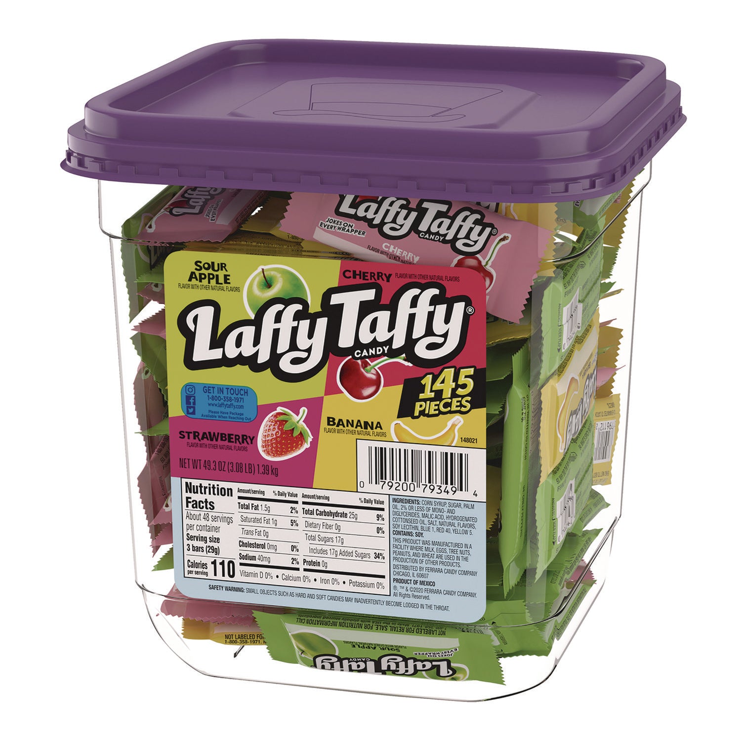 Nestlé® Laffy Taffy Assorted Pack, 49.3 oz Tub