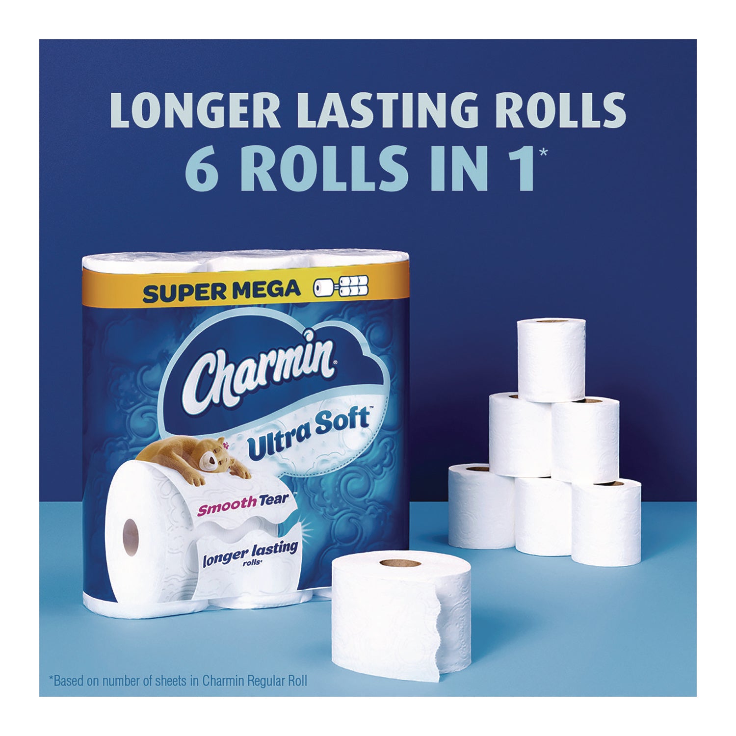 Charmin® Ultra Soft Bathroom Tissue, Septic Safe, 2-Ply, White, 336 Sheets/Roll, 6 Rolls/Pack