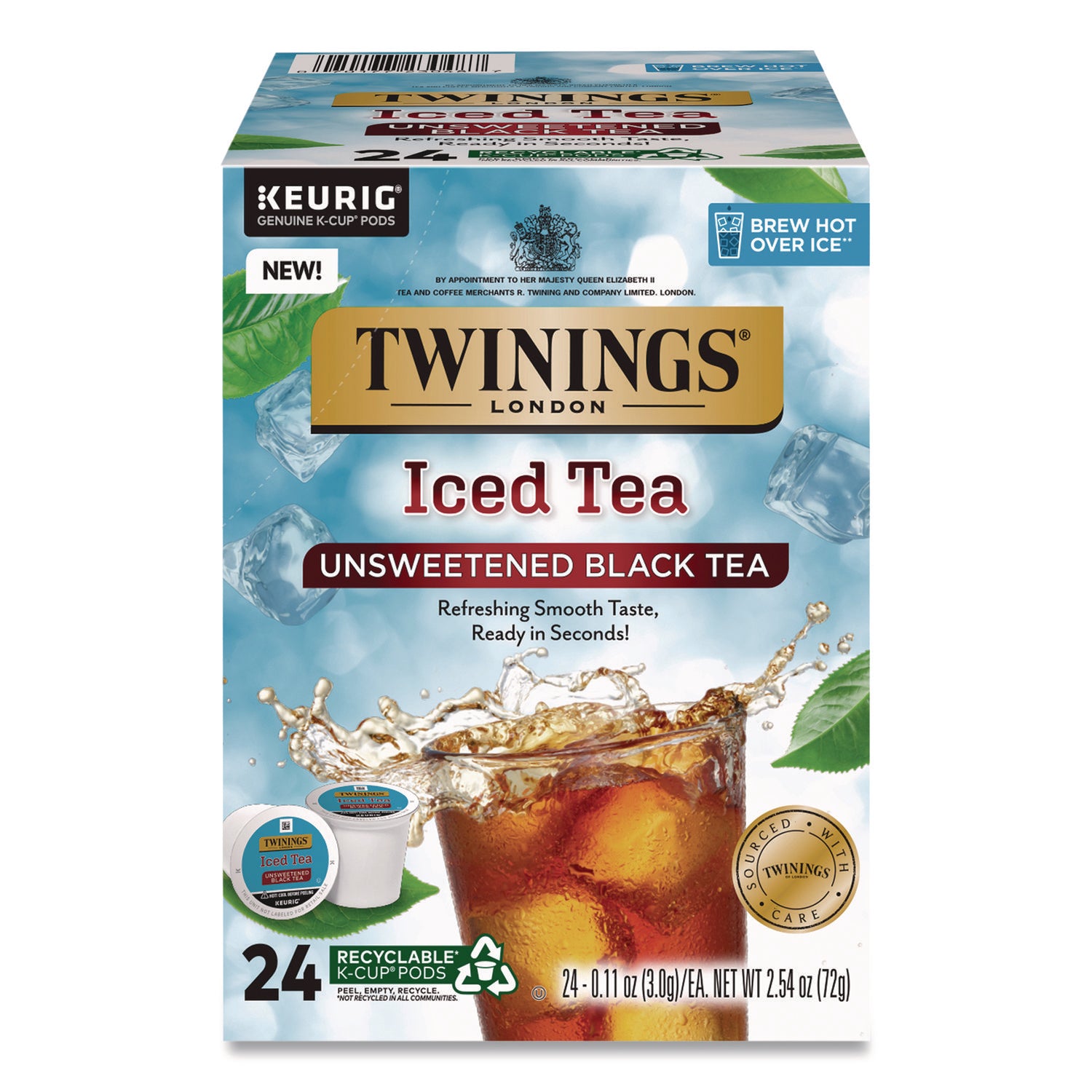 TWININGS® Iced Tea K-Cups, Unsweetened Black, 24/Box