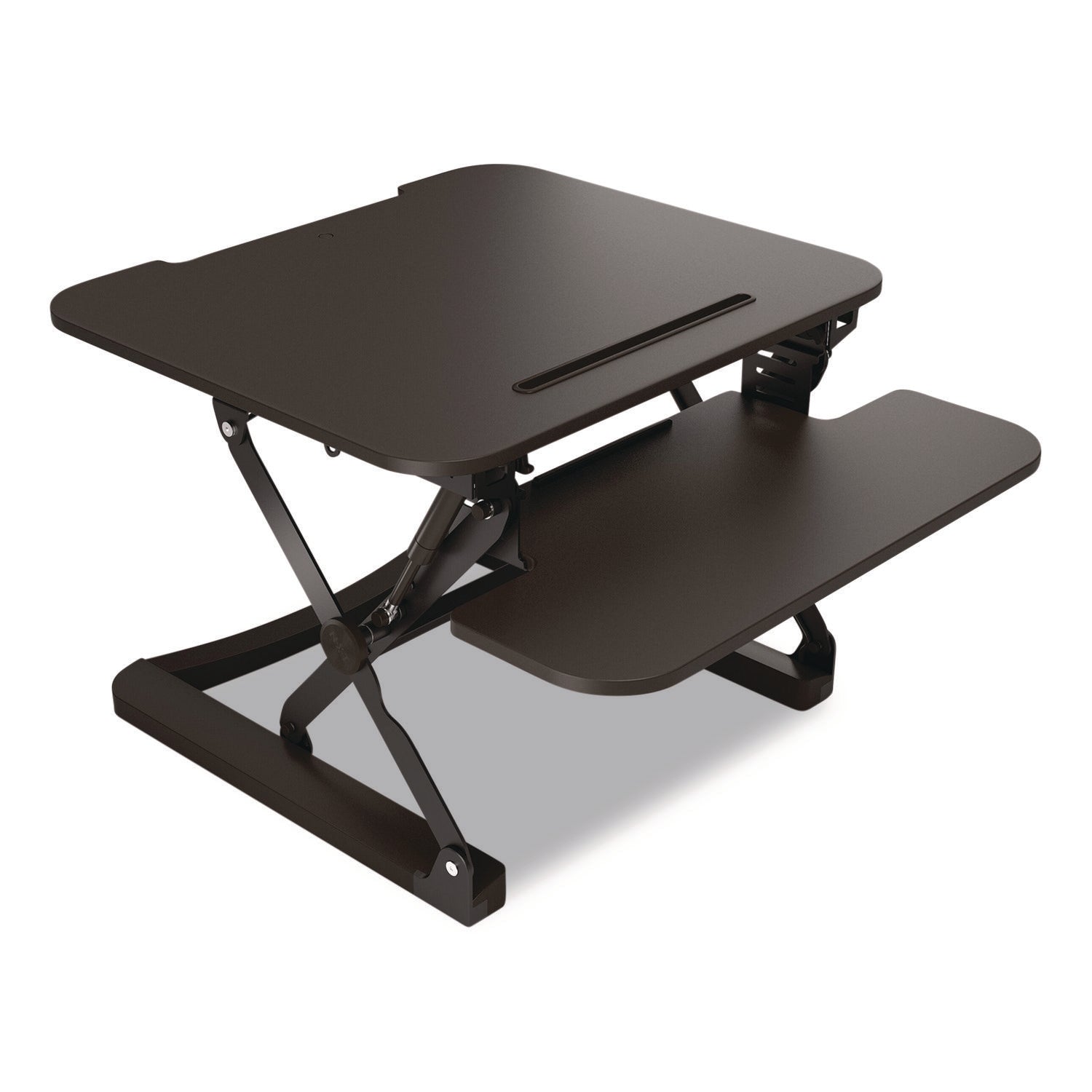 Union & Scale™ FlexFit Manual Adjustable Desk Converter, 26.7 x 30.8 x 5.9 to 19.6, Black