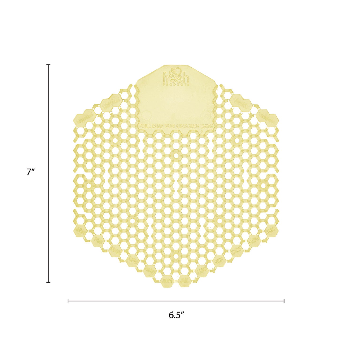 Fresh Products Wave 3d Urinal Deodorizer Screen, Citrus Scent, Yellow, 10/box