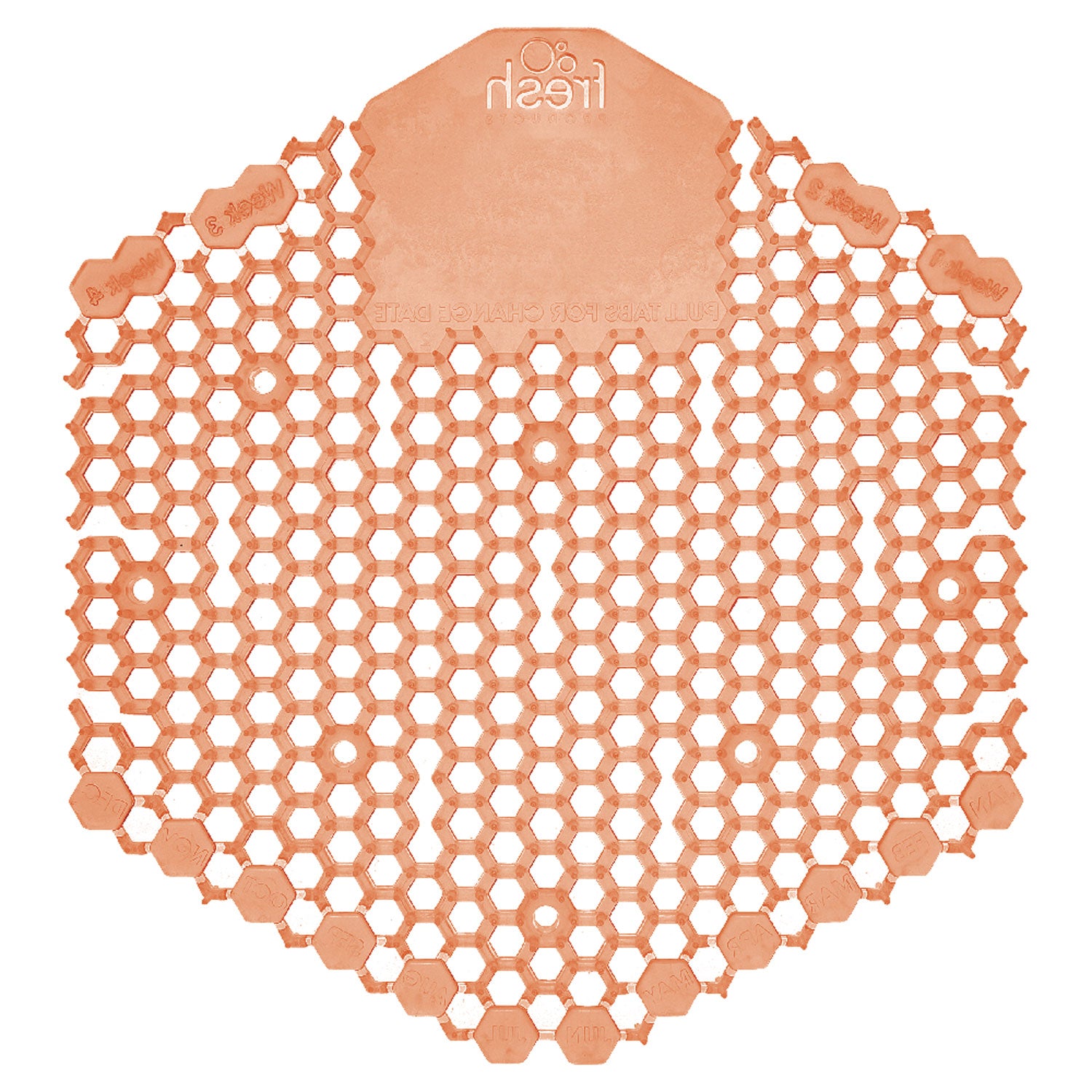 Fresh Products Wave 3d Urinal Deodorizer Screen, Mango Scent, Orange, 10/box