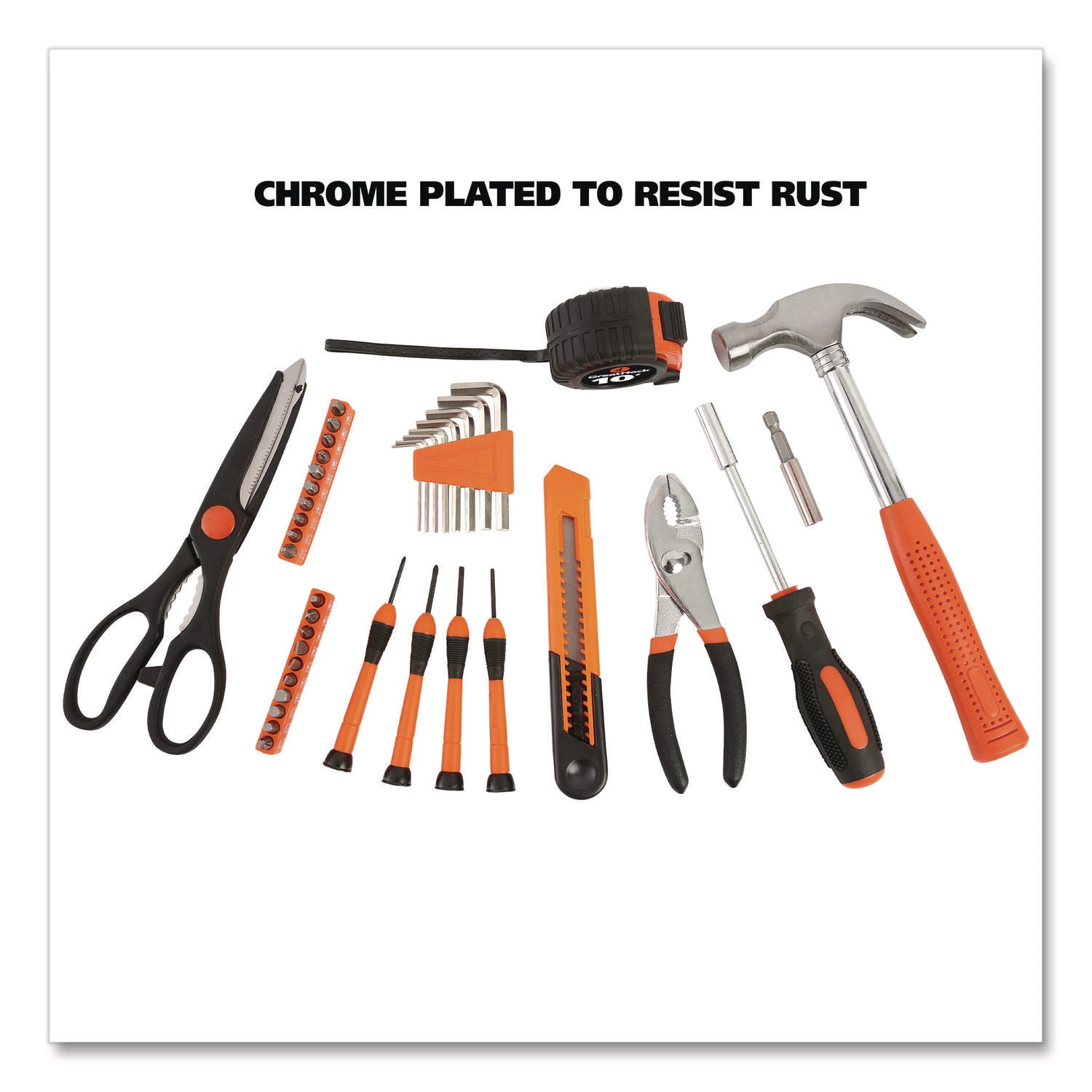 Great Neck® Homeowner's 39-Piece Tool Set, 12.38" x 3" x 7.25" Carry Case