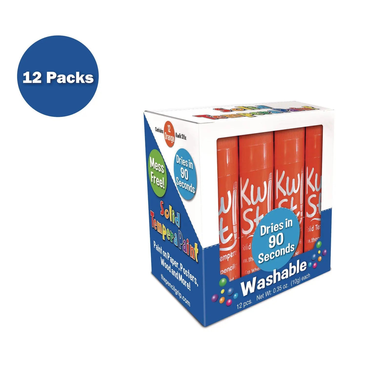 Kwik Stix Single Color Pack, 0.7" x 3.5", Orange, 12/Pack, 12 Packs/Carton TPG Creations™ Flipcost