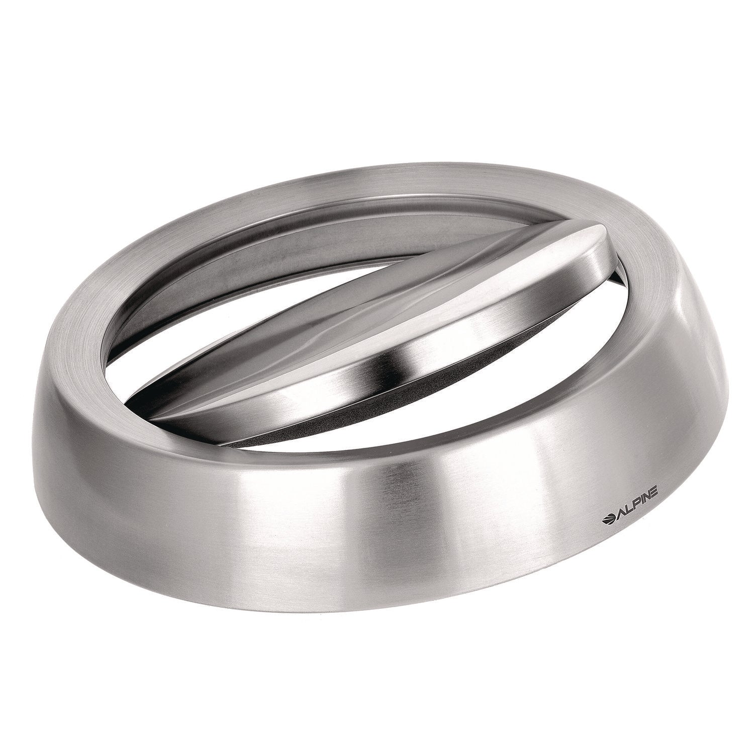 Alpine Industries 17 Gallon Stainless Steel Indoor Recycling Receptacle and Trash Station Swivel Lids