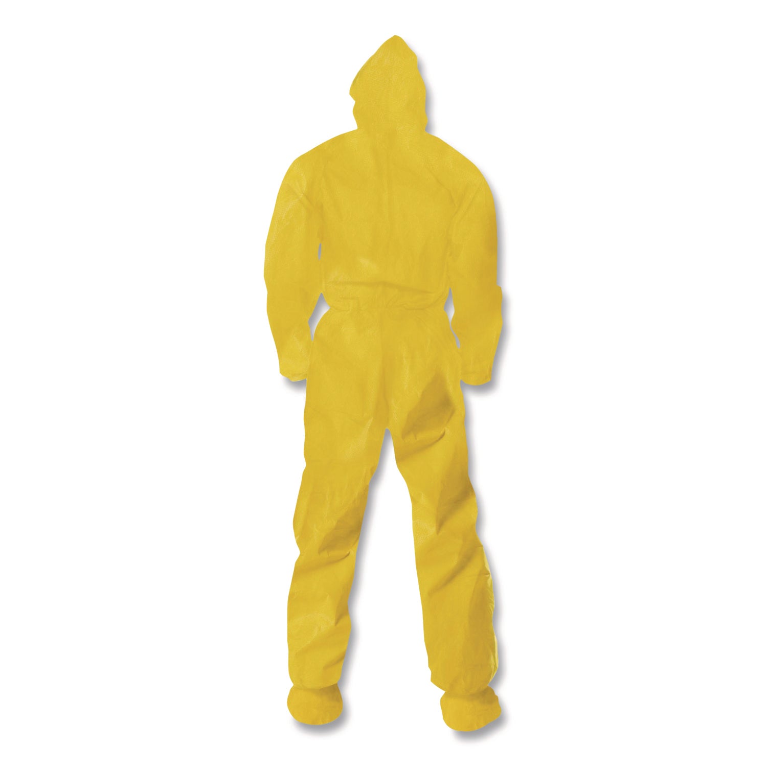 KleenGuard™ A70 Chemical Spray Protection Coveralls, Elastic Wrists, Ankles, Hood and Boots, Large, Yellow, 12/Carton