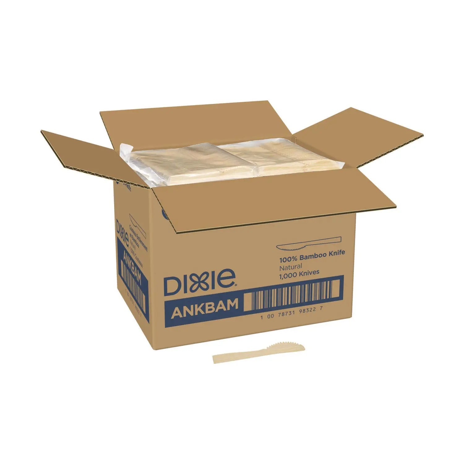 Bamboo Cutlery, Knife, Light Golden, 100/Pack, 10 Packs/Carton Dixie® Flipcost