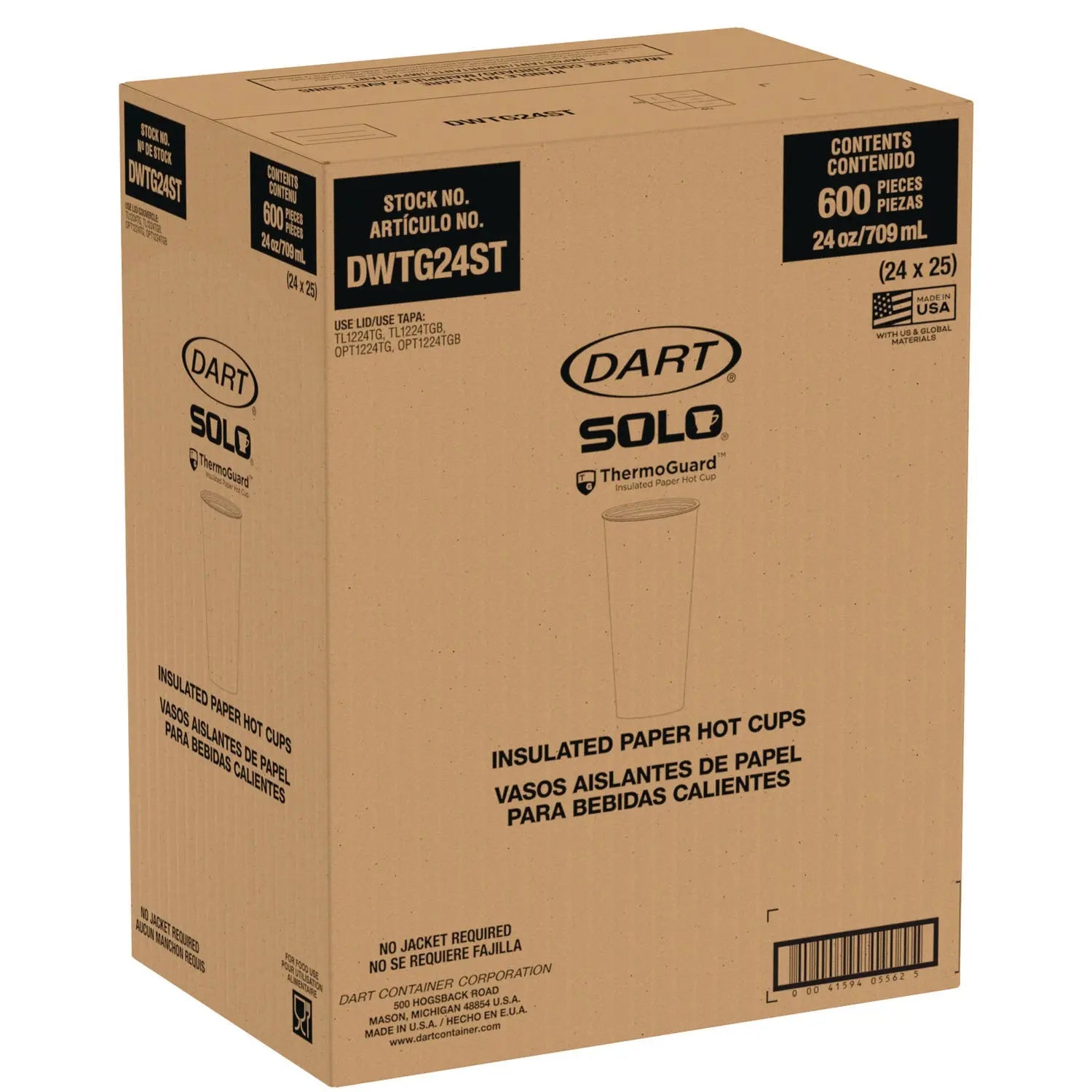 Thermoguard Insulated Paper Hot Cups, 24 oz, White Sustainable Forest Print, 600/Carton SOLO® Flipcost