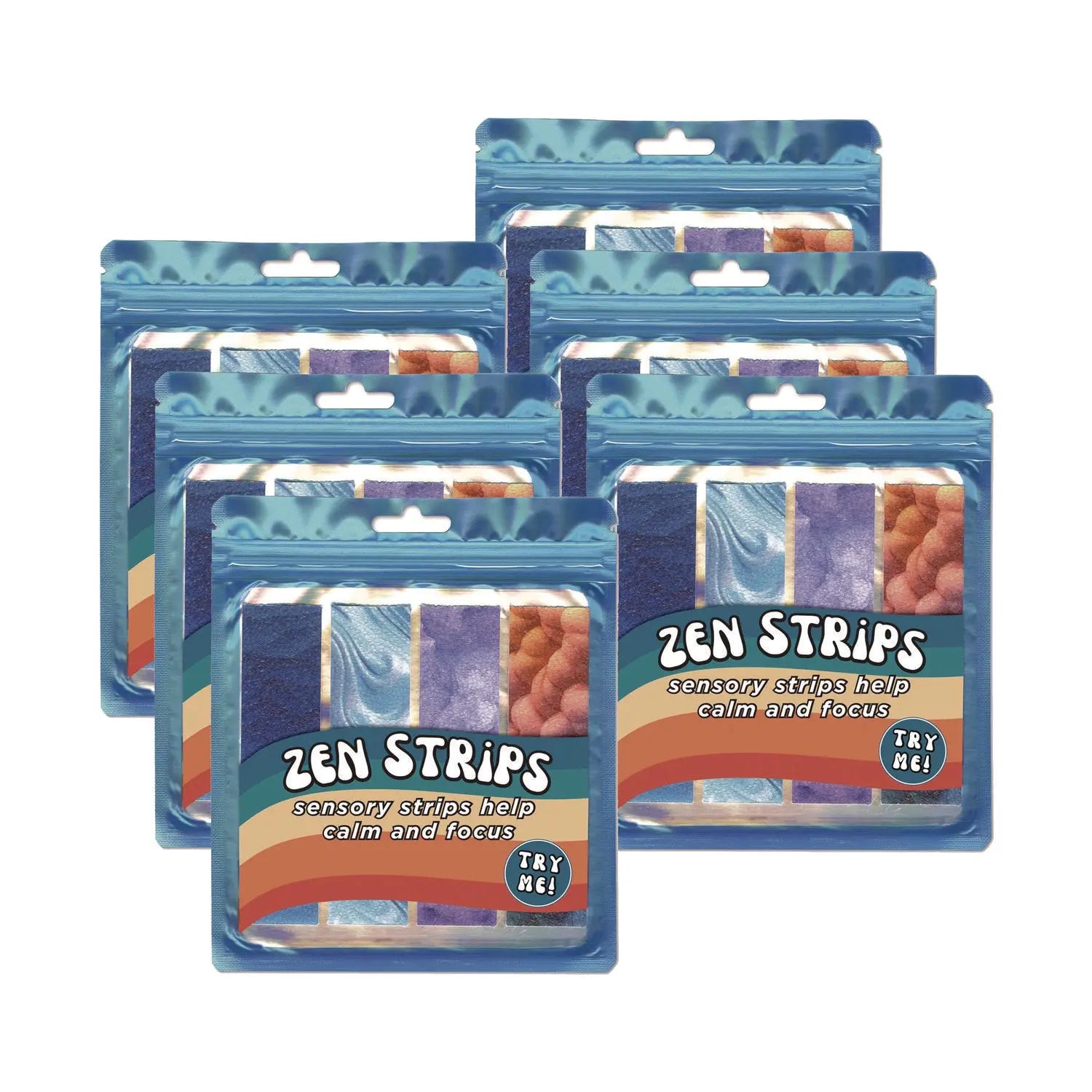 Zen Strips, Sandy Gradient, Assorted Colors, 4/Set, 36 Sets/Carton