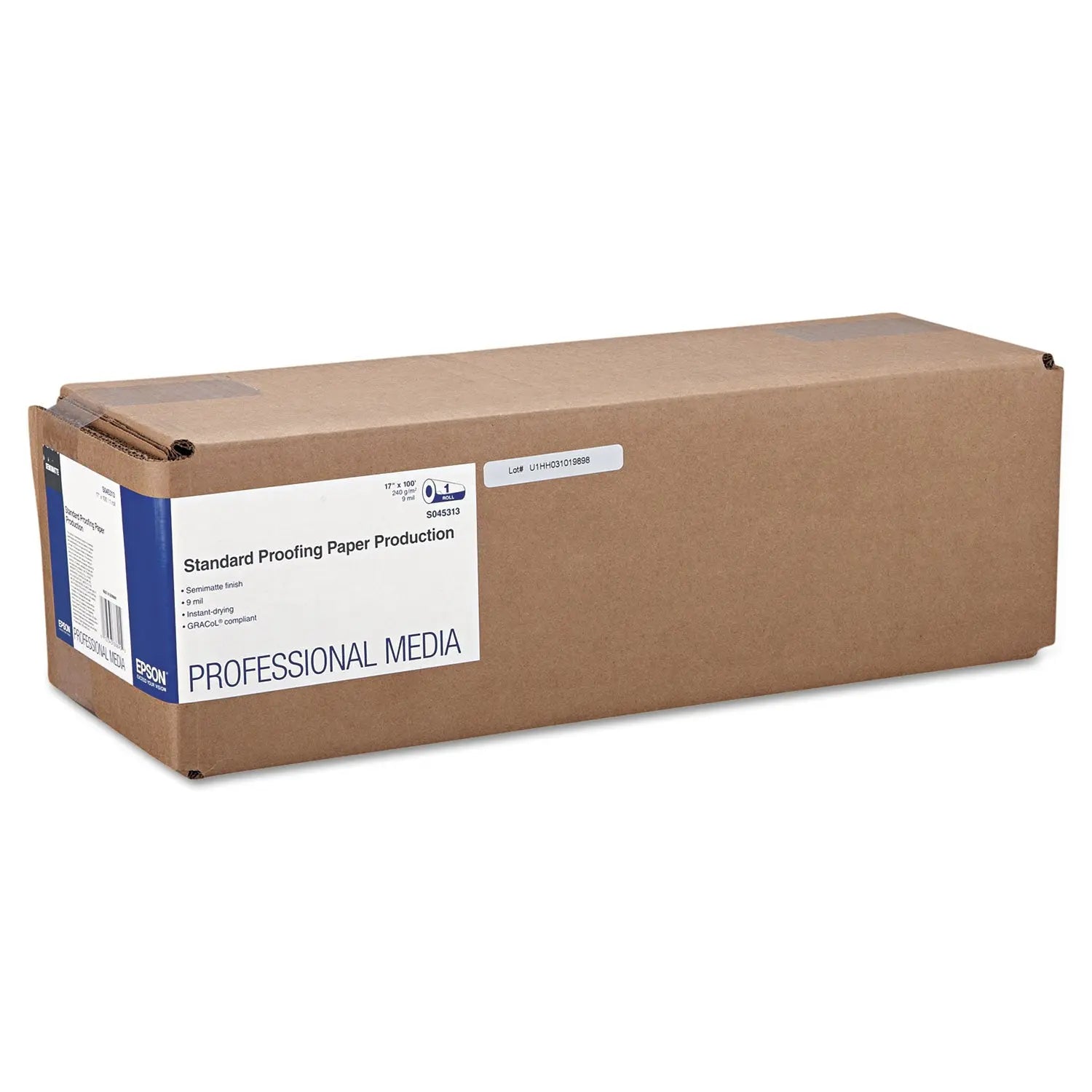 Standard Proofing Paper Production, 9 mil, 17" x 100 ft, Semi-Matte White