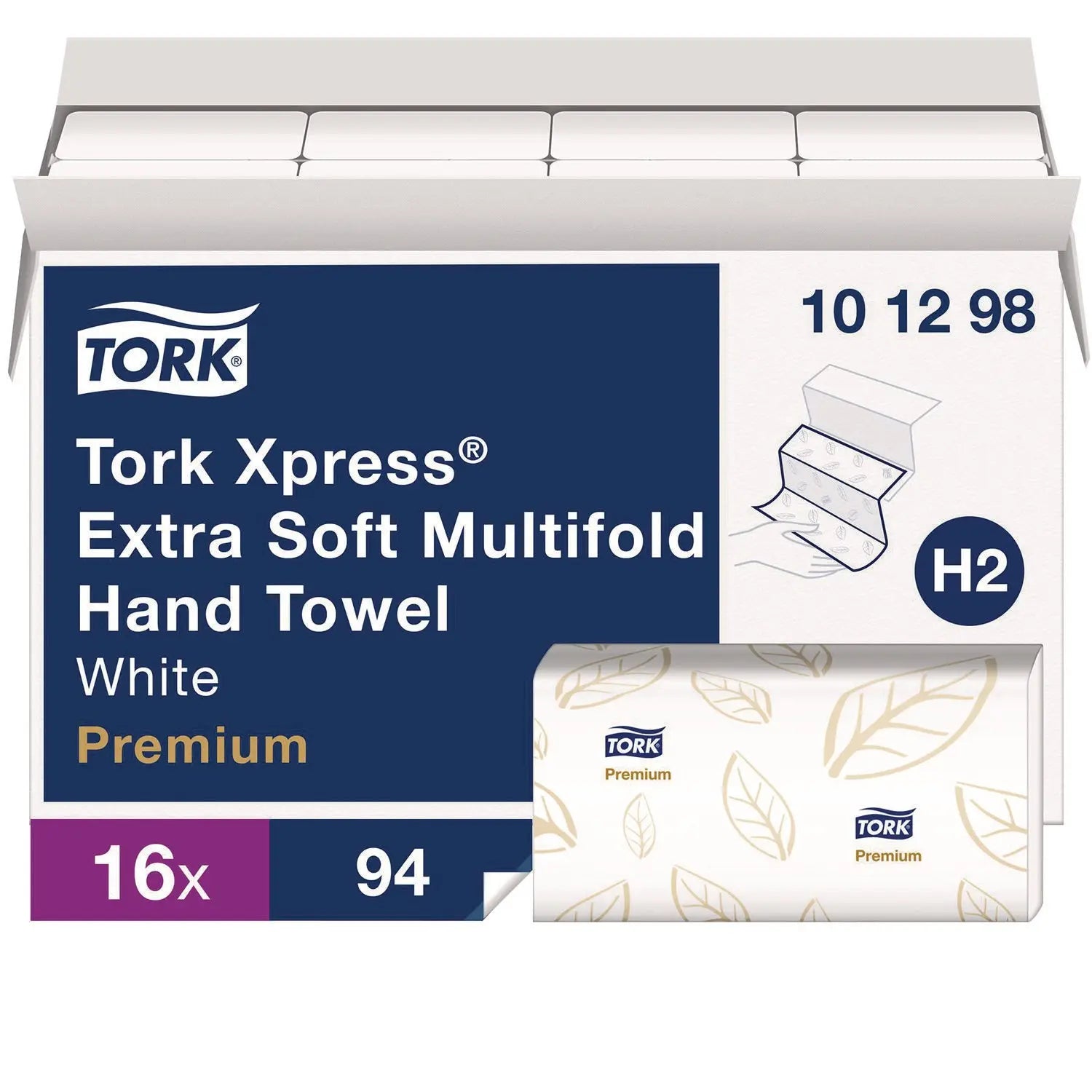 Xpress Extra Soft Multifold Towel, 2-Ply, 9.12 x 12.8, White, 94 Towels/Pack,16 Packs/Carton Tork® Flipcost